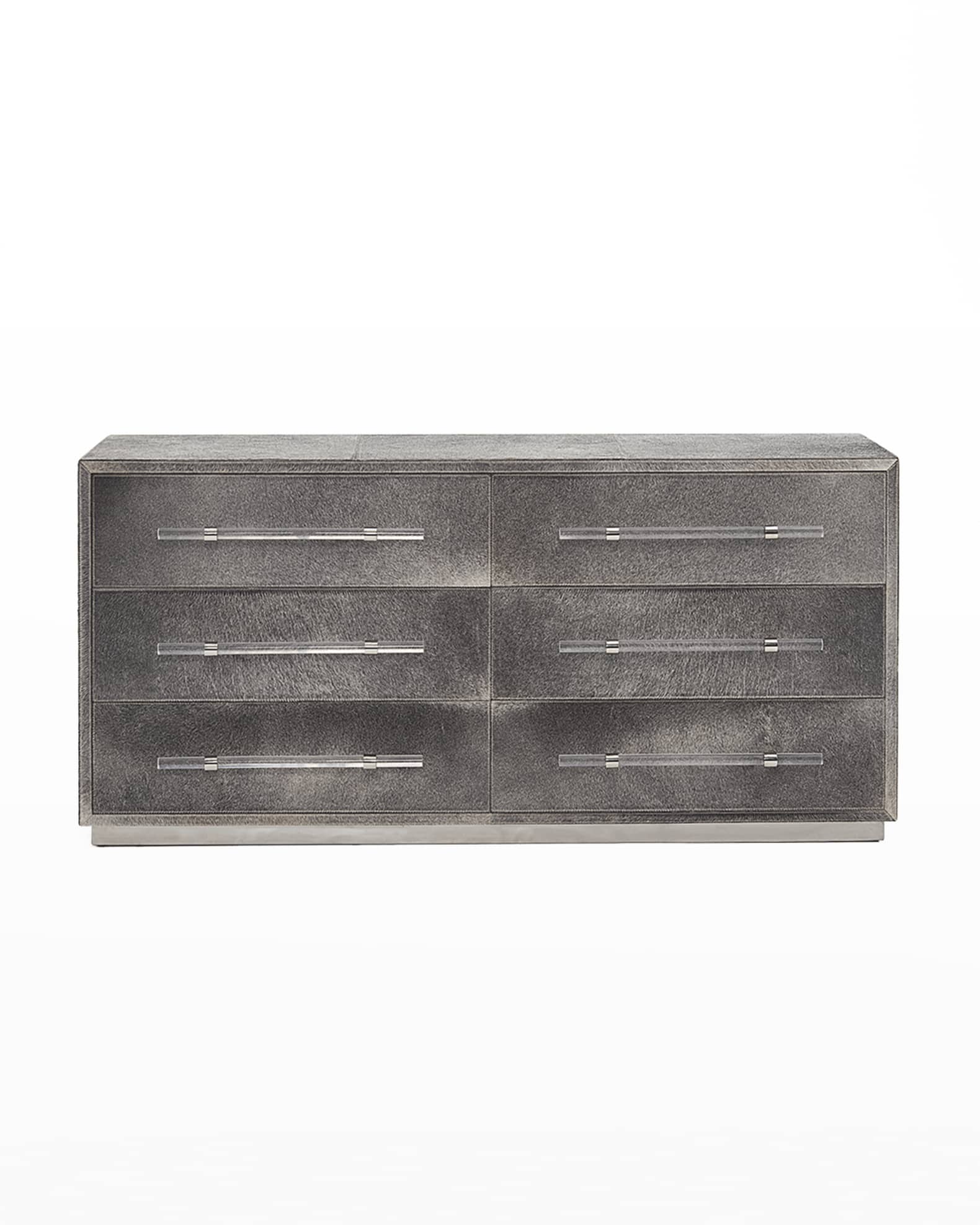 Cassian Hairhide 6-Drawer Chest 1