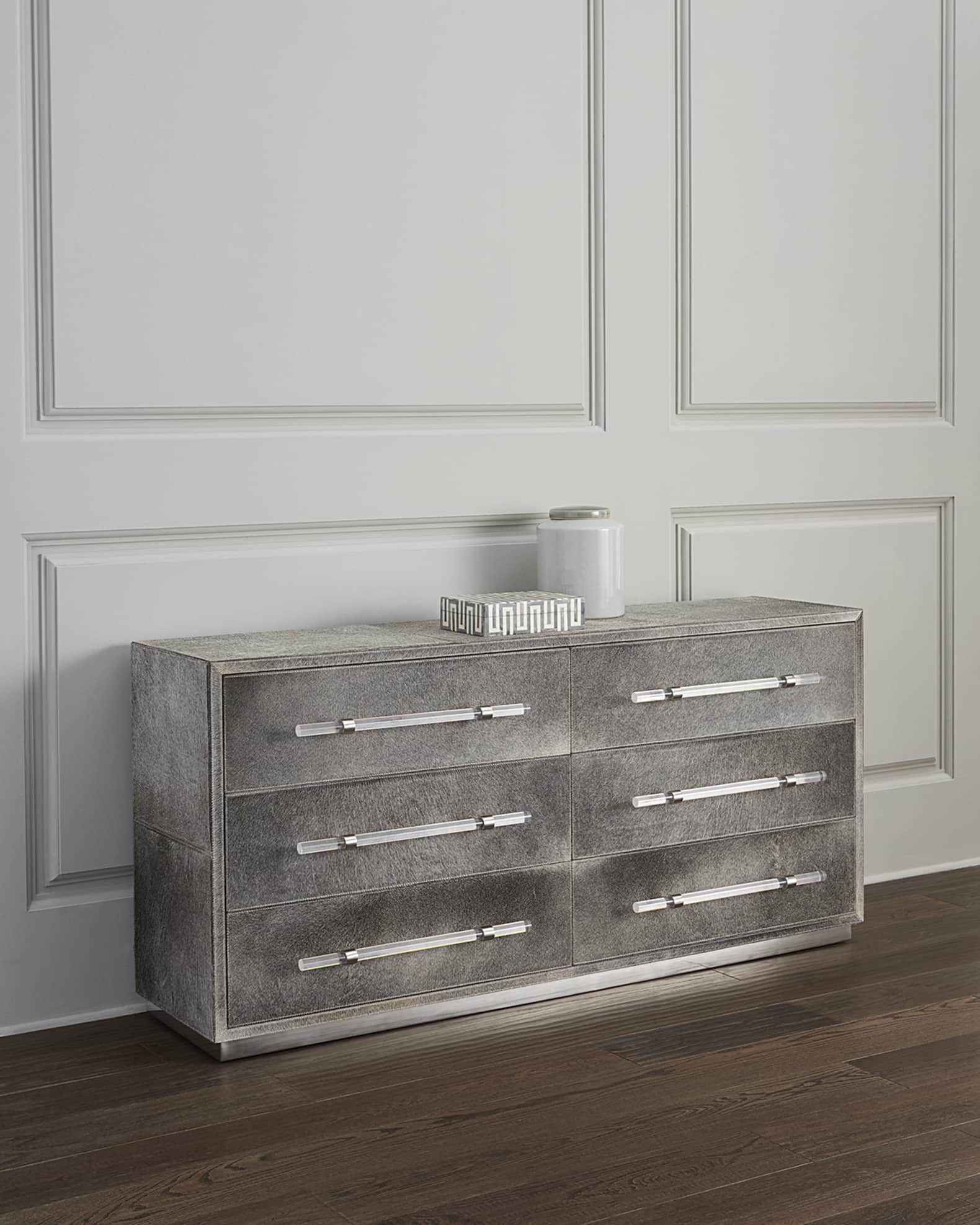 Cassian Hairhide 6-Drawer Chest 0