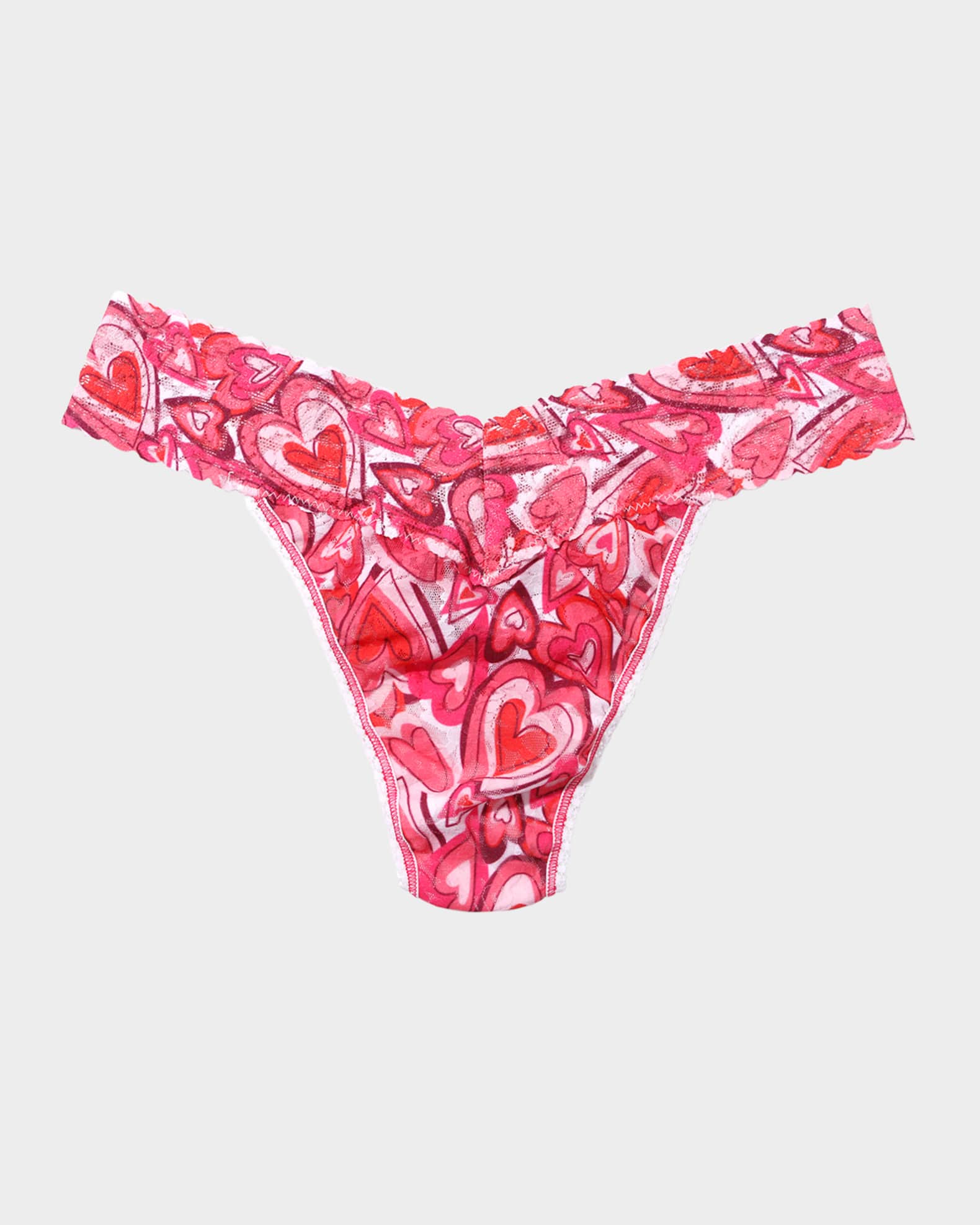Printed Original-Rise Signature Lace Thong 0