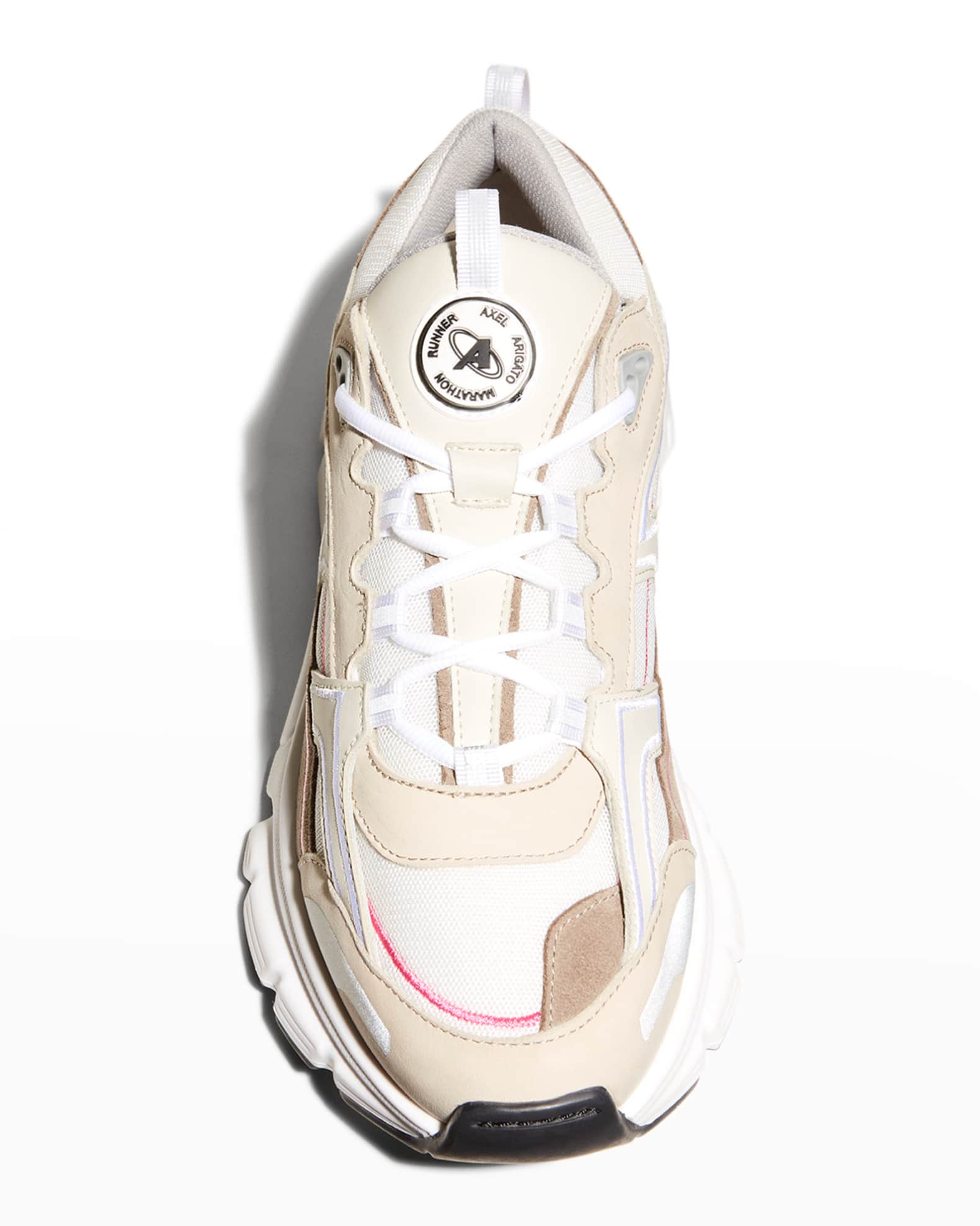Axel Arigato Marathon Mixed Leather Running Sneakers Neiman Marcus