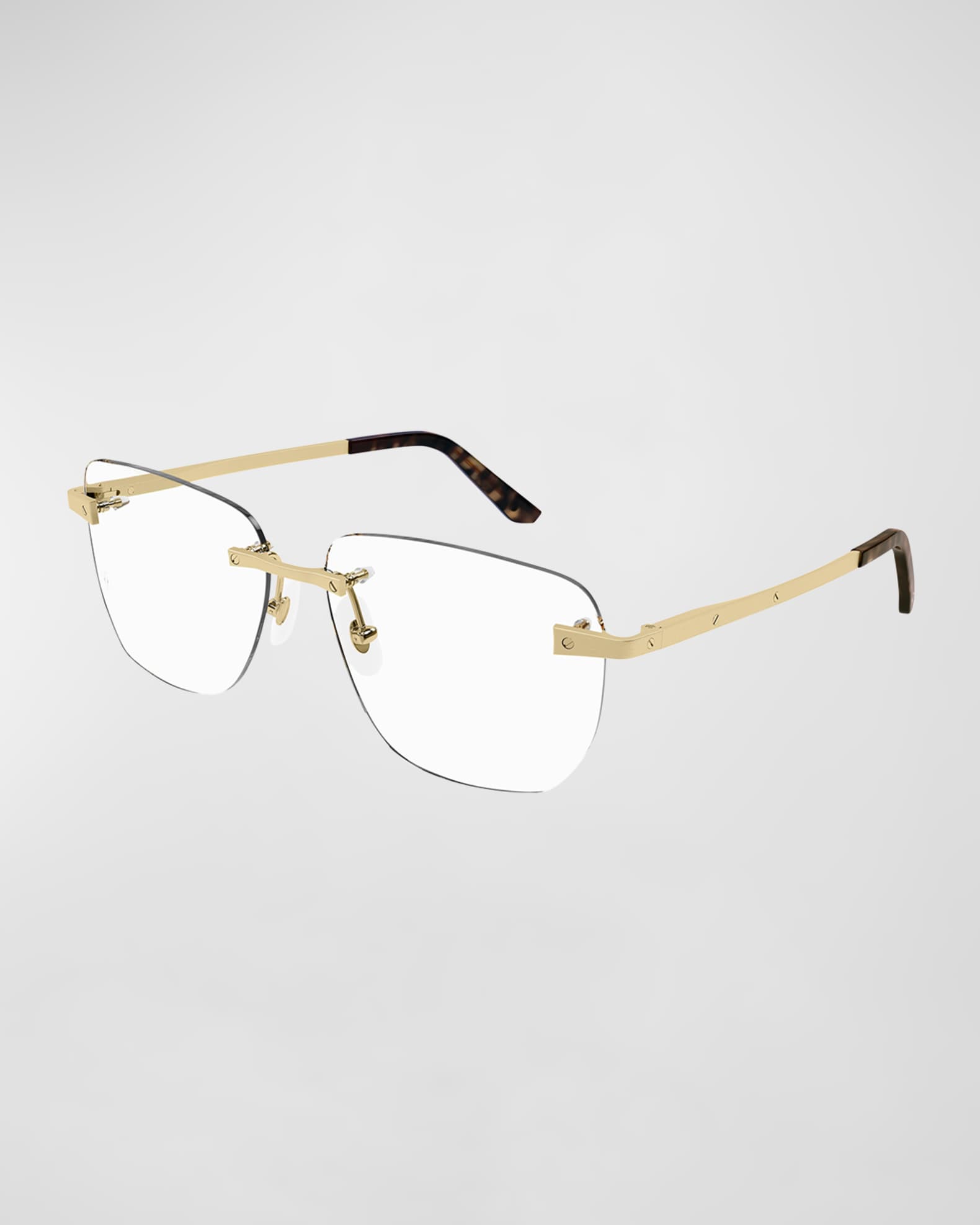 Cartier Men s Rimless Metal Optical Glasses Neiman Marcus