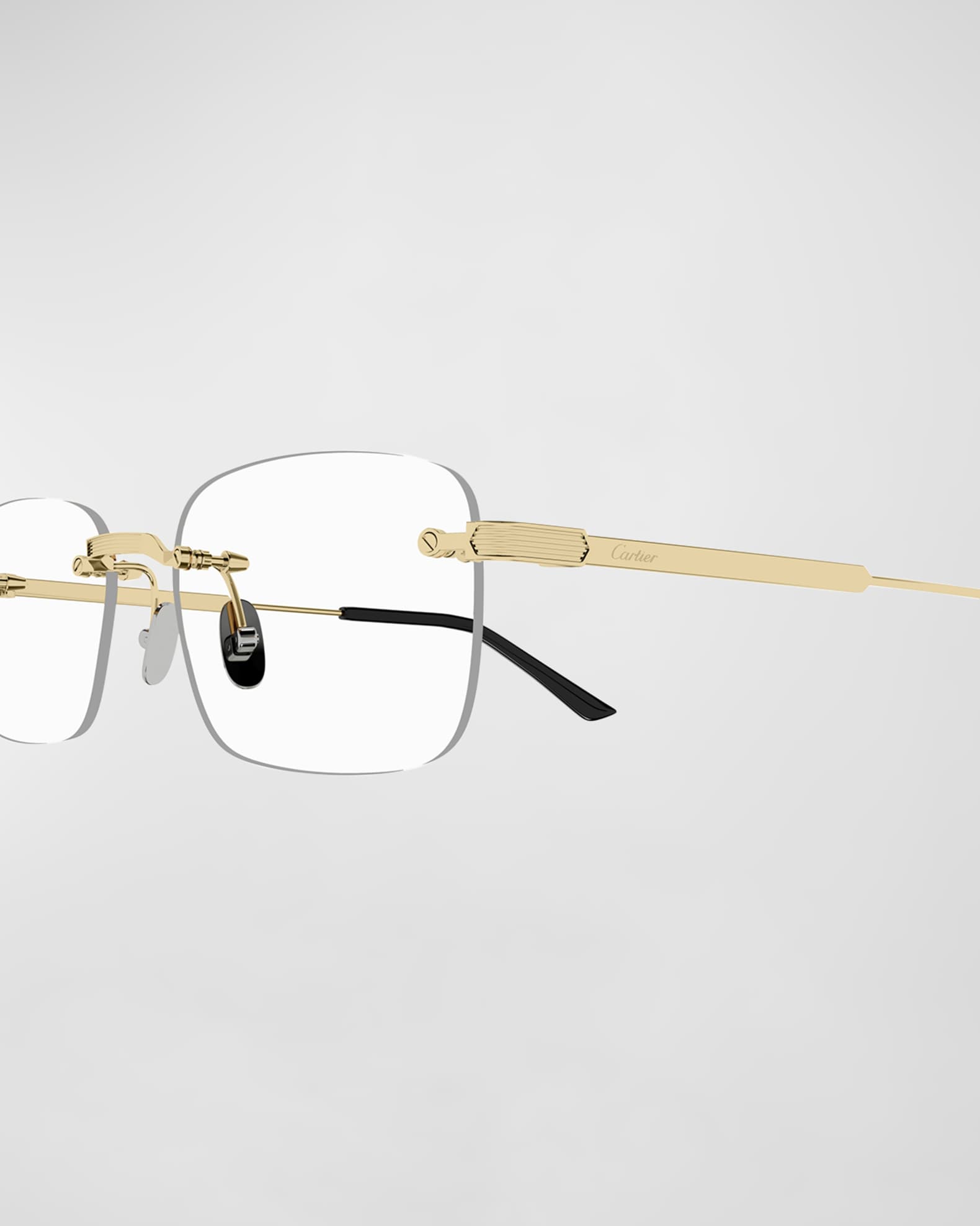 Cartier Men s Rectangle Titanium Optical Glasses Neiman Marcus