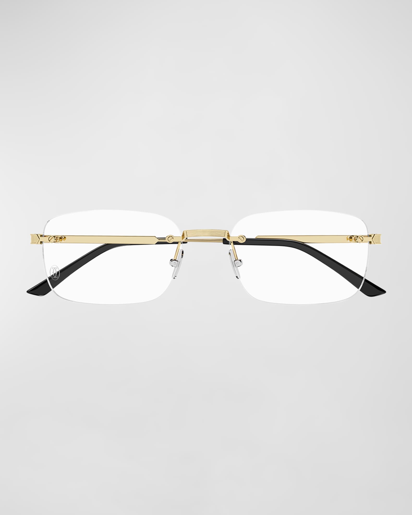 Cartier Men s Rectangle Titanium Optical Glasses Neiman Marcus
