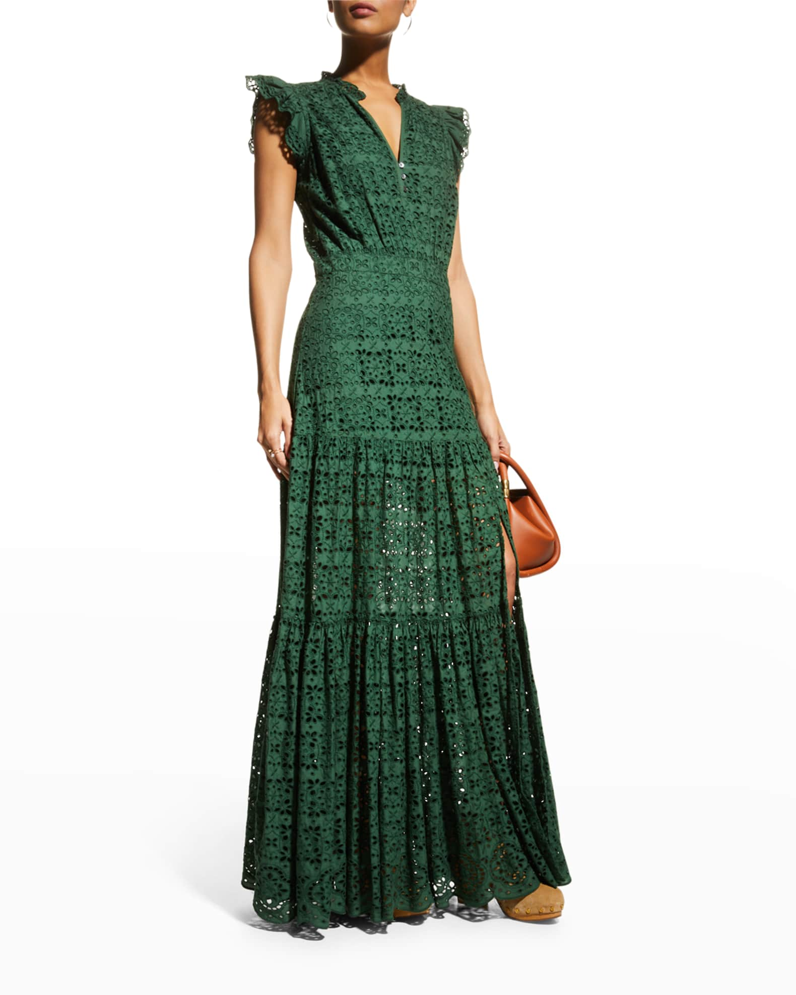 Veronica Beard Satori Eyelet Maxi Dress | Neiman Marcus