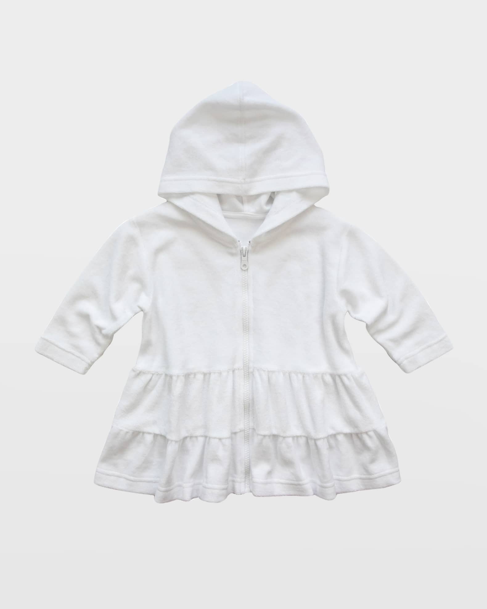 Girl's Solid Terry Hooded Tiered Coverup, Size 2-6X 0