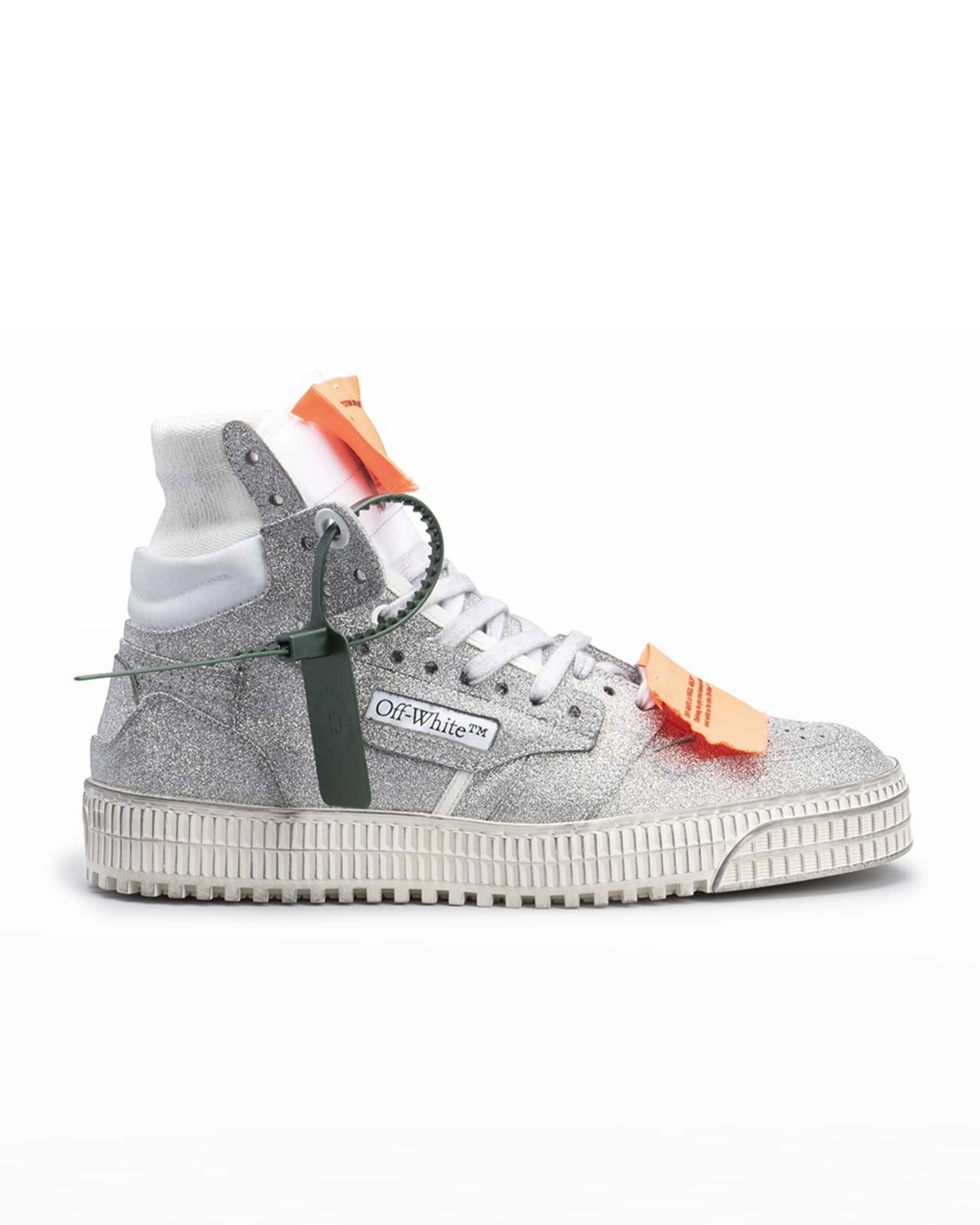 off white glitter sneakers