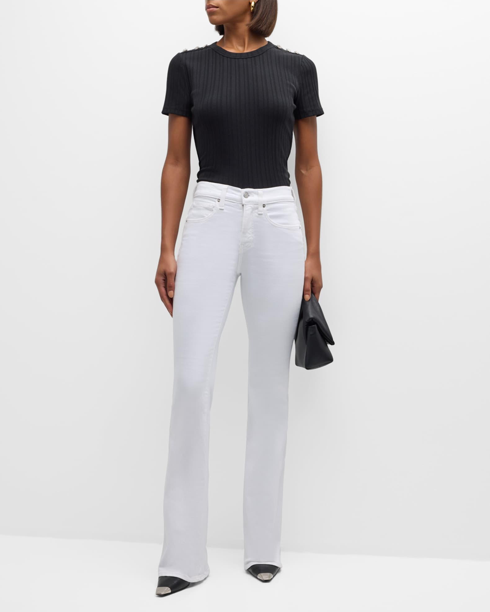 Beverly High-Rise Skinny Flare Jeans​ 1