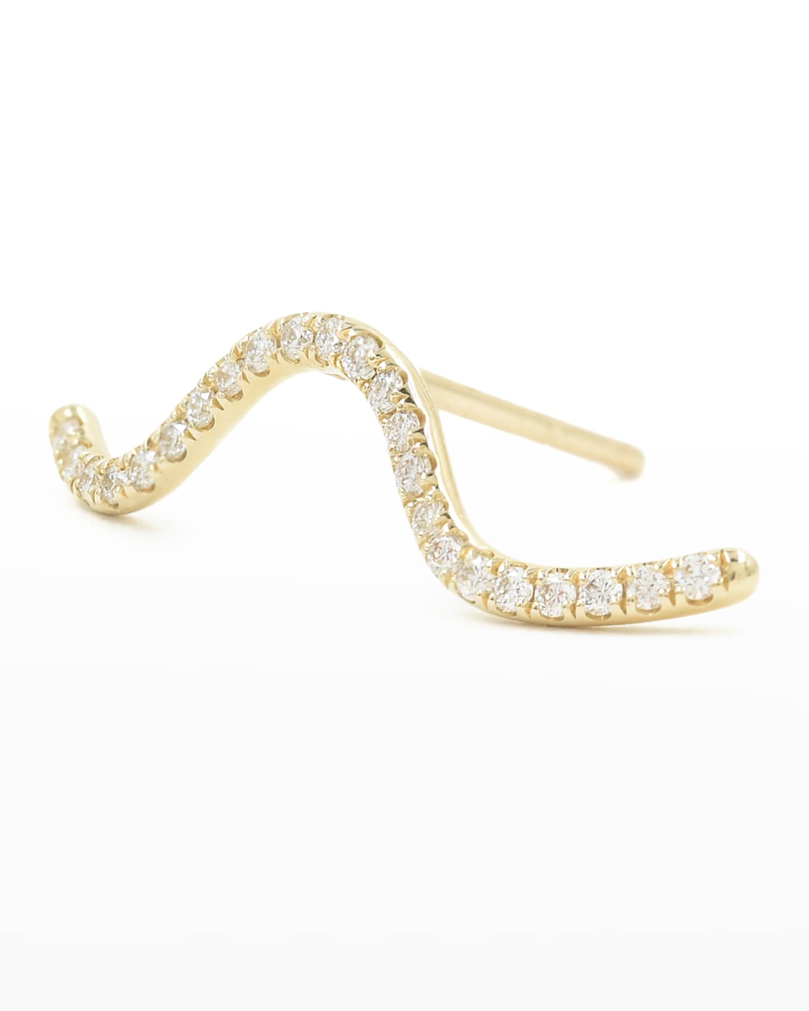 BONDEYE JEWELRY Wave Diamond Pave Ear Climber Stud Neiman Marcus