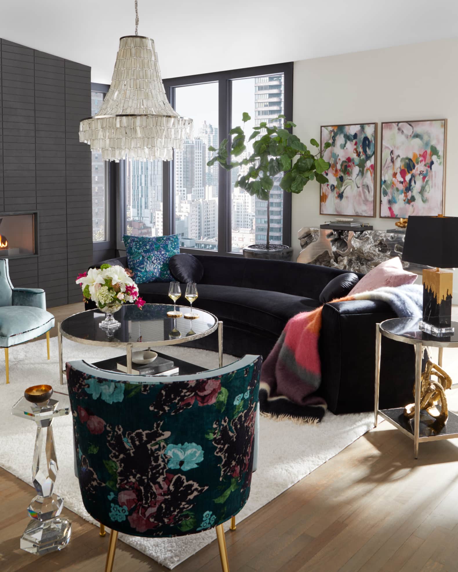 Carmen Velvet Sofa 1