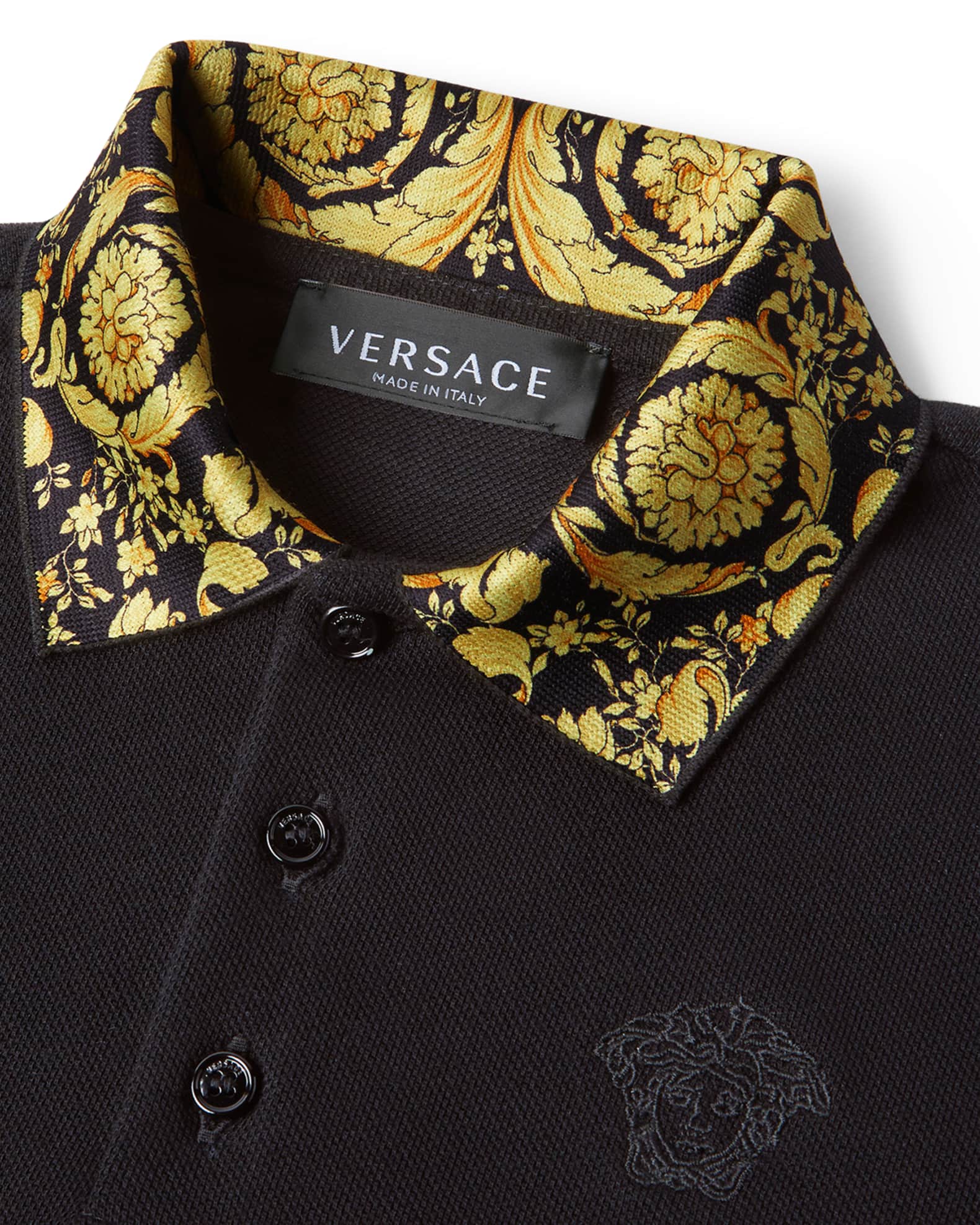 Versace baroque polo shirt hot sale