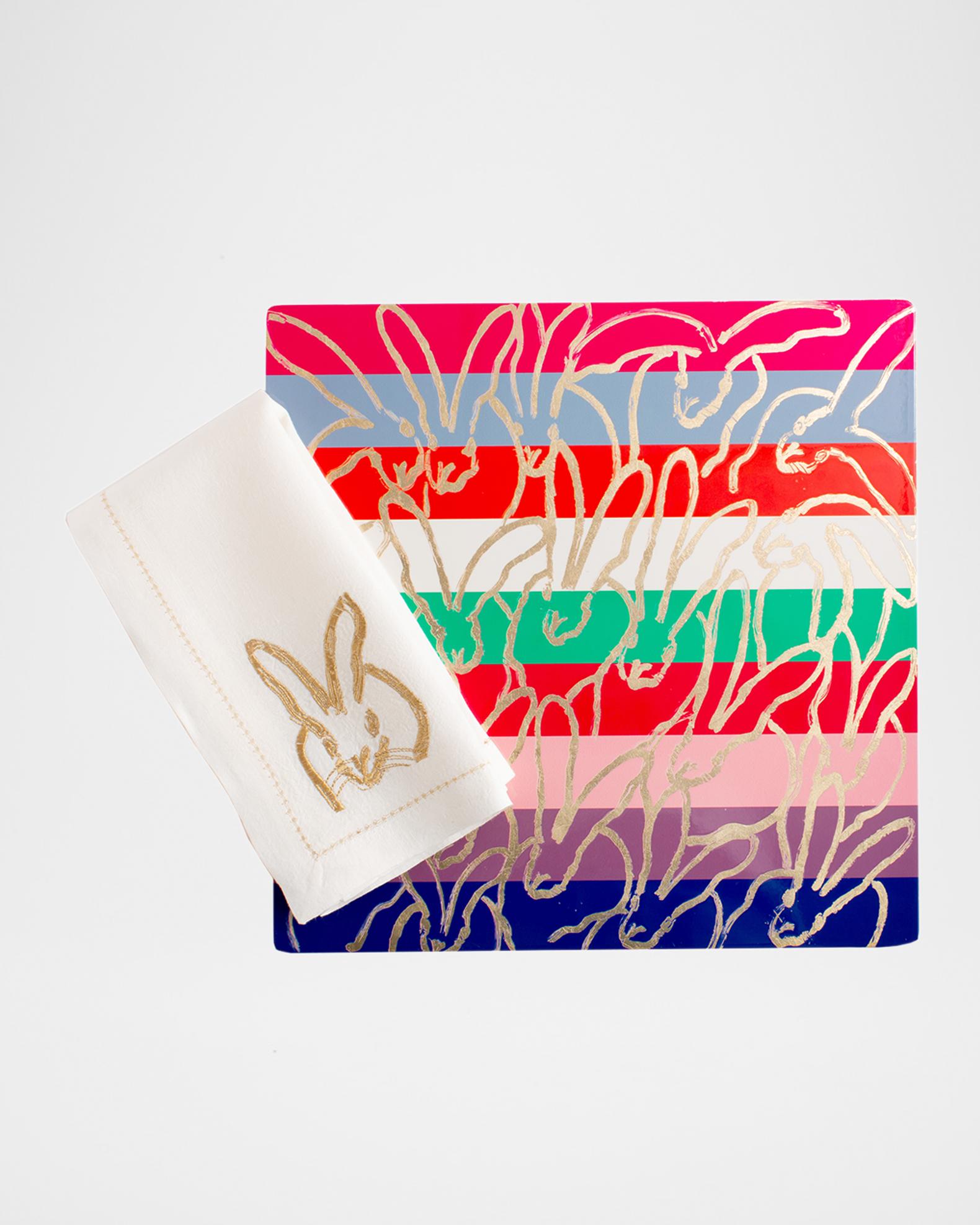 Hunt Slonem Banded Bunny Placemat - Thumbnail 2