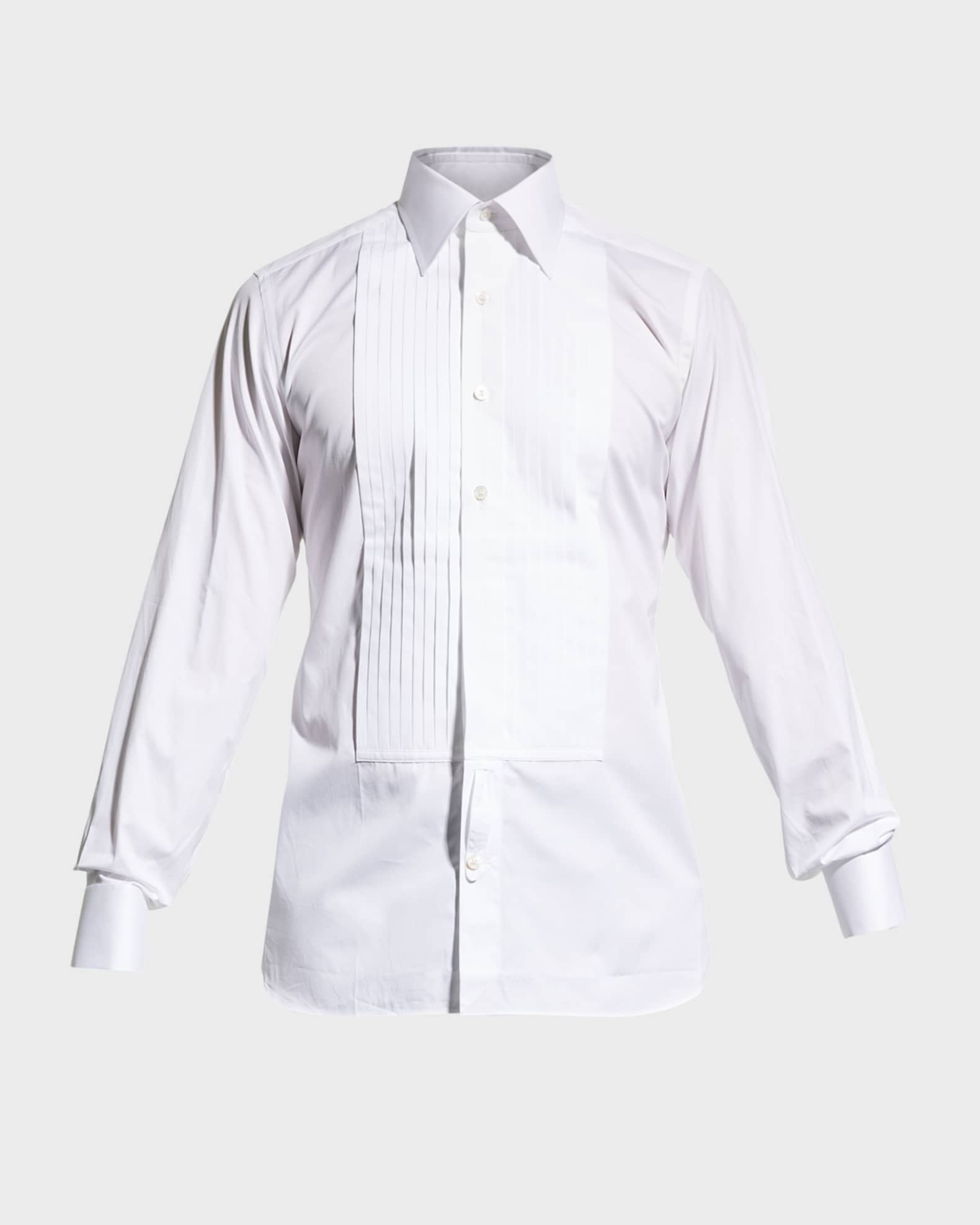 TOM FORD Men s Pleated Bib Front Cotton Dress Shirt Neiman Marcus