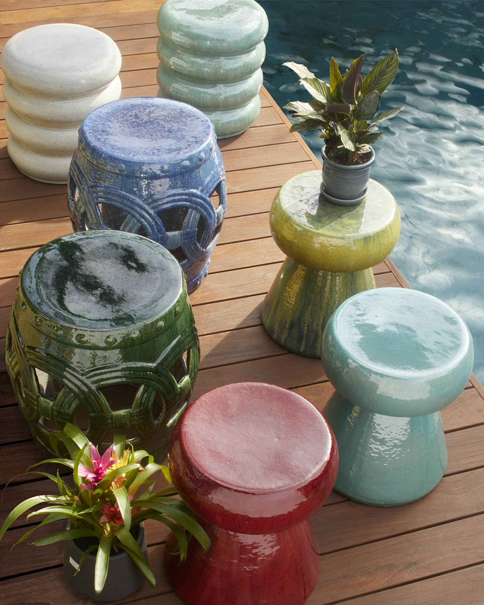 Emissary Trading Eternity Large 21" Garden Stool/Table, Tea Green