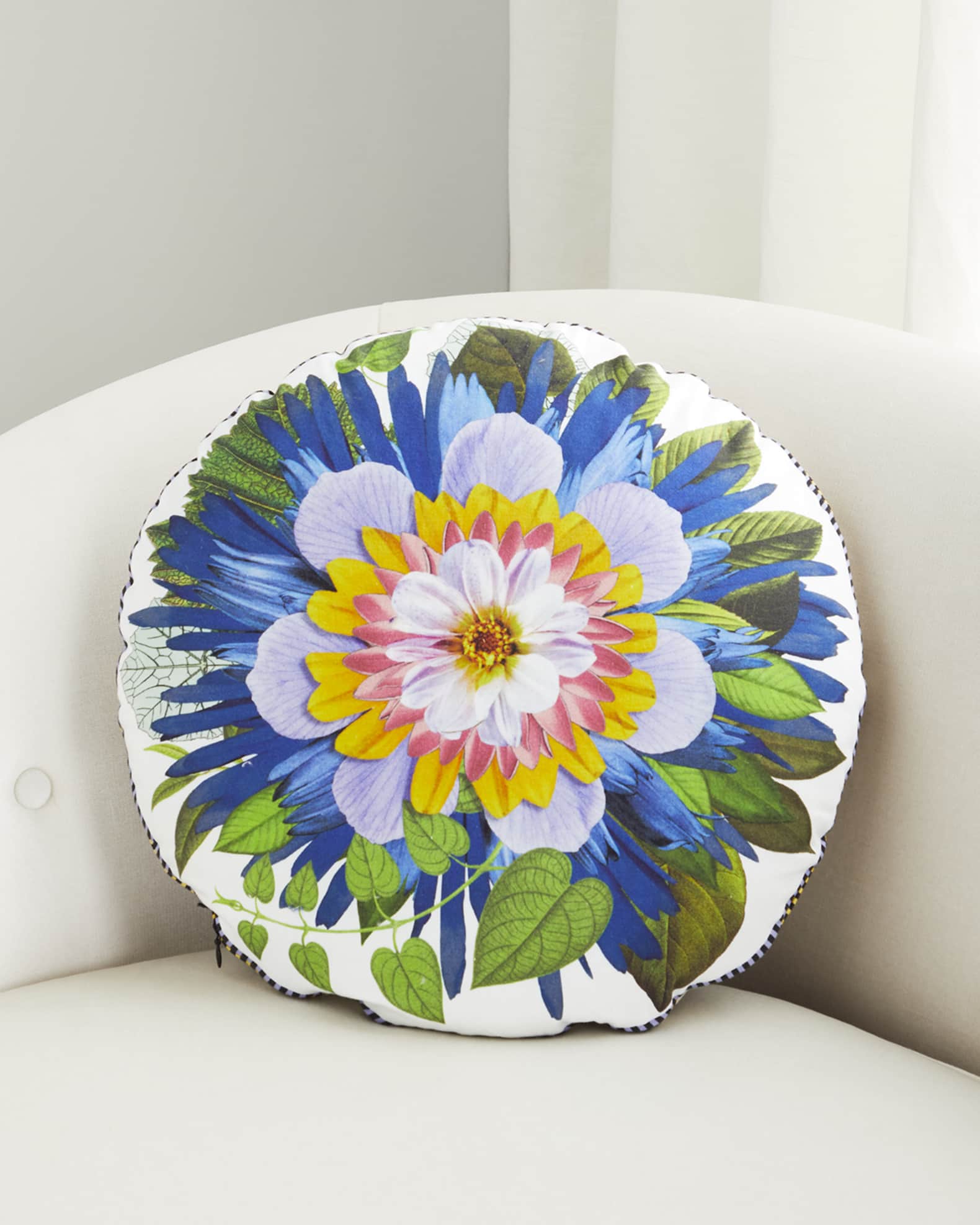 Christian Lacroix Floribunda Ruisseau Round Cushion, 18"