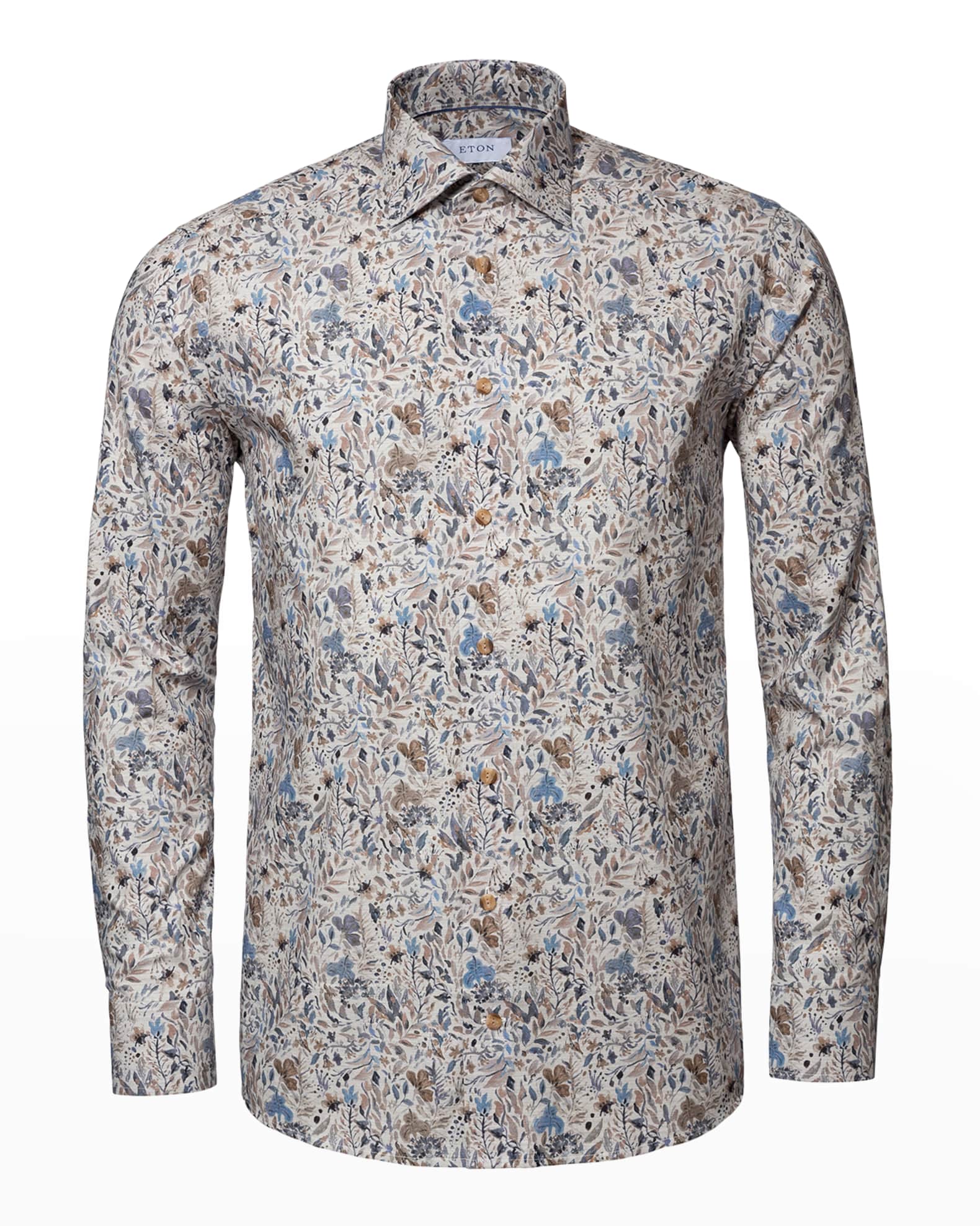 Eton Men's Slim Fit Floral-Print Shirt | Neiman Marcus