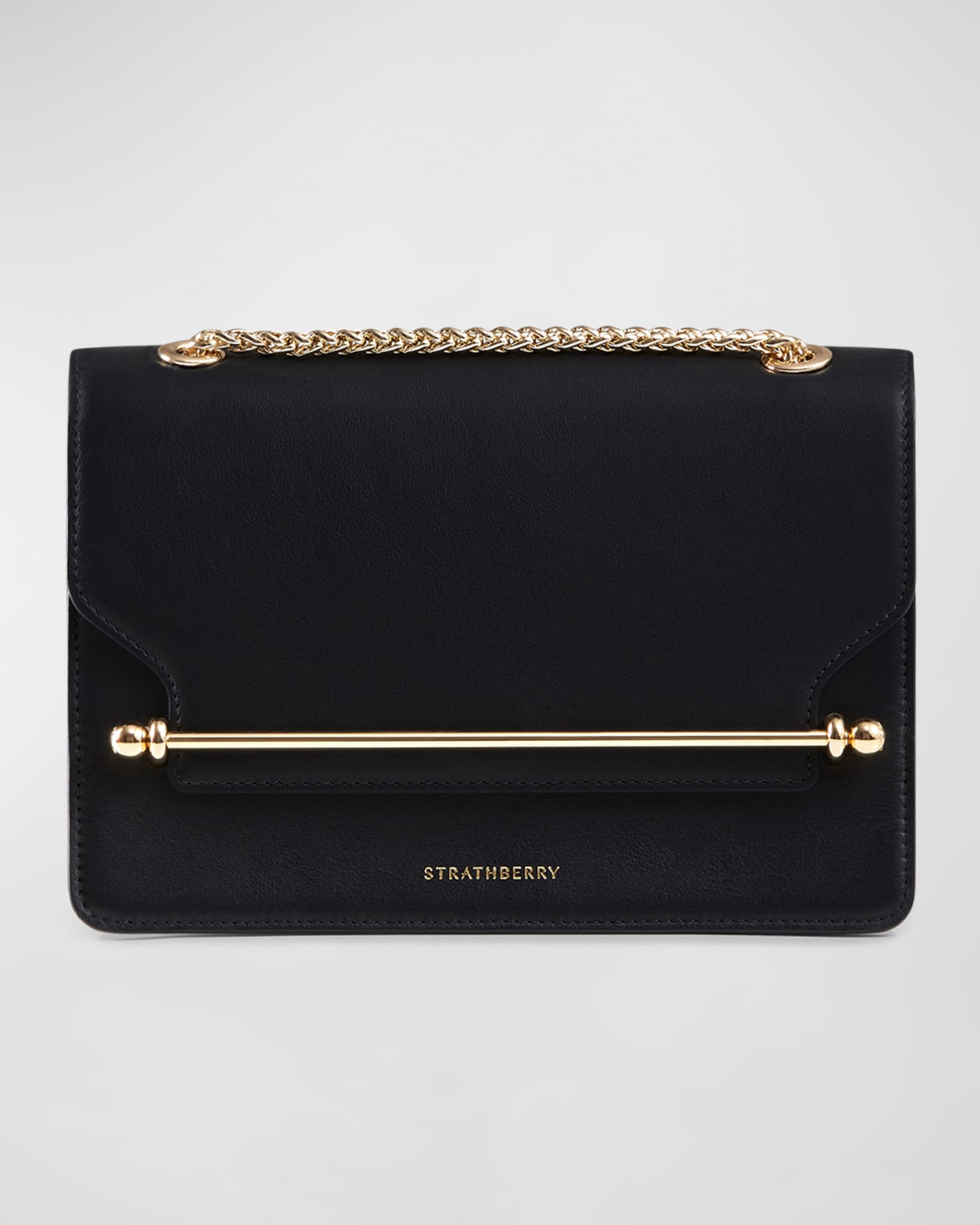 Shop Strathberry East/West Leather Shoulder Bag