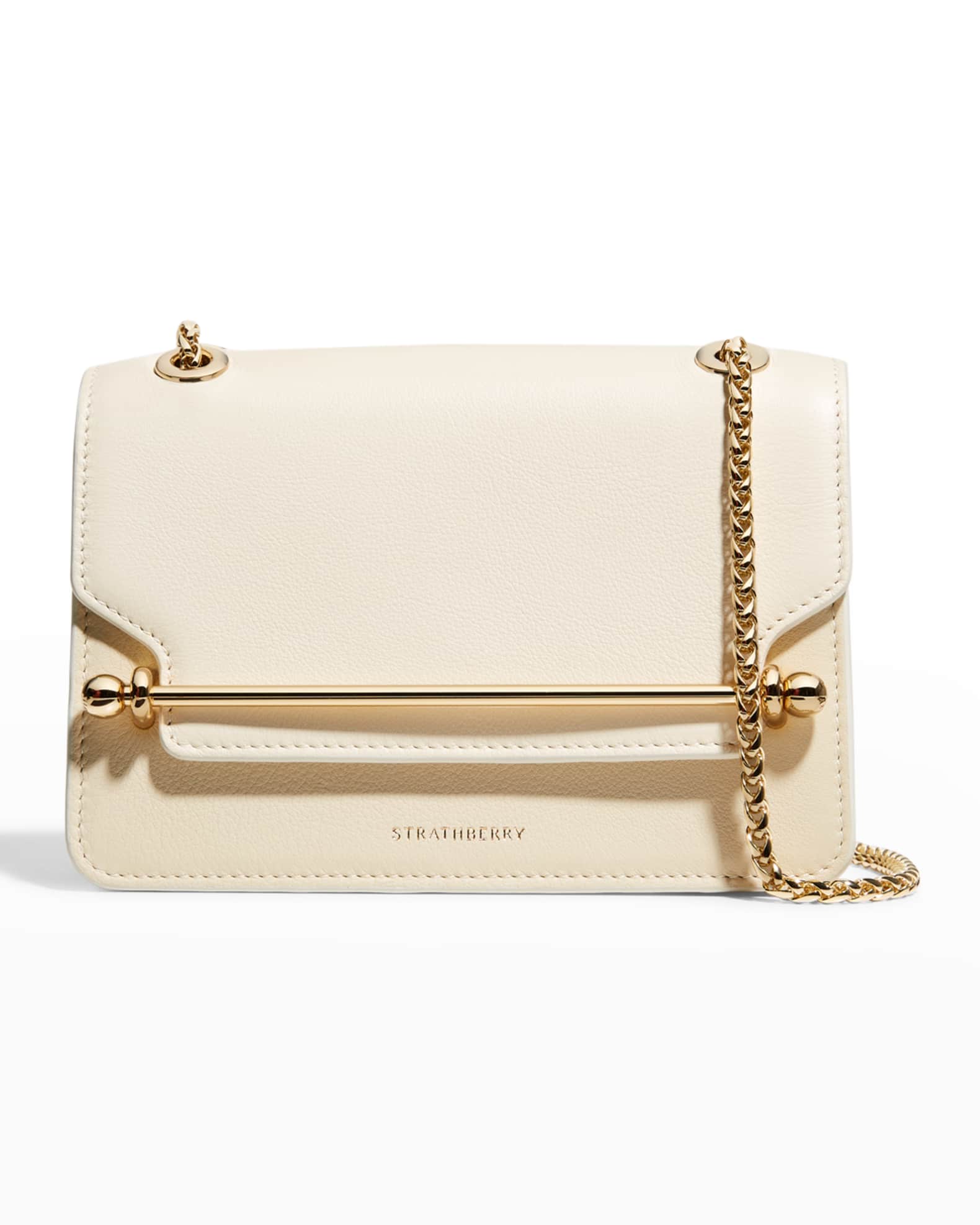 STRATHBERRY EastWest Mini Leather Chain Crossbody Bag Neiman Marcus