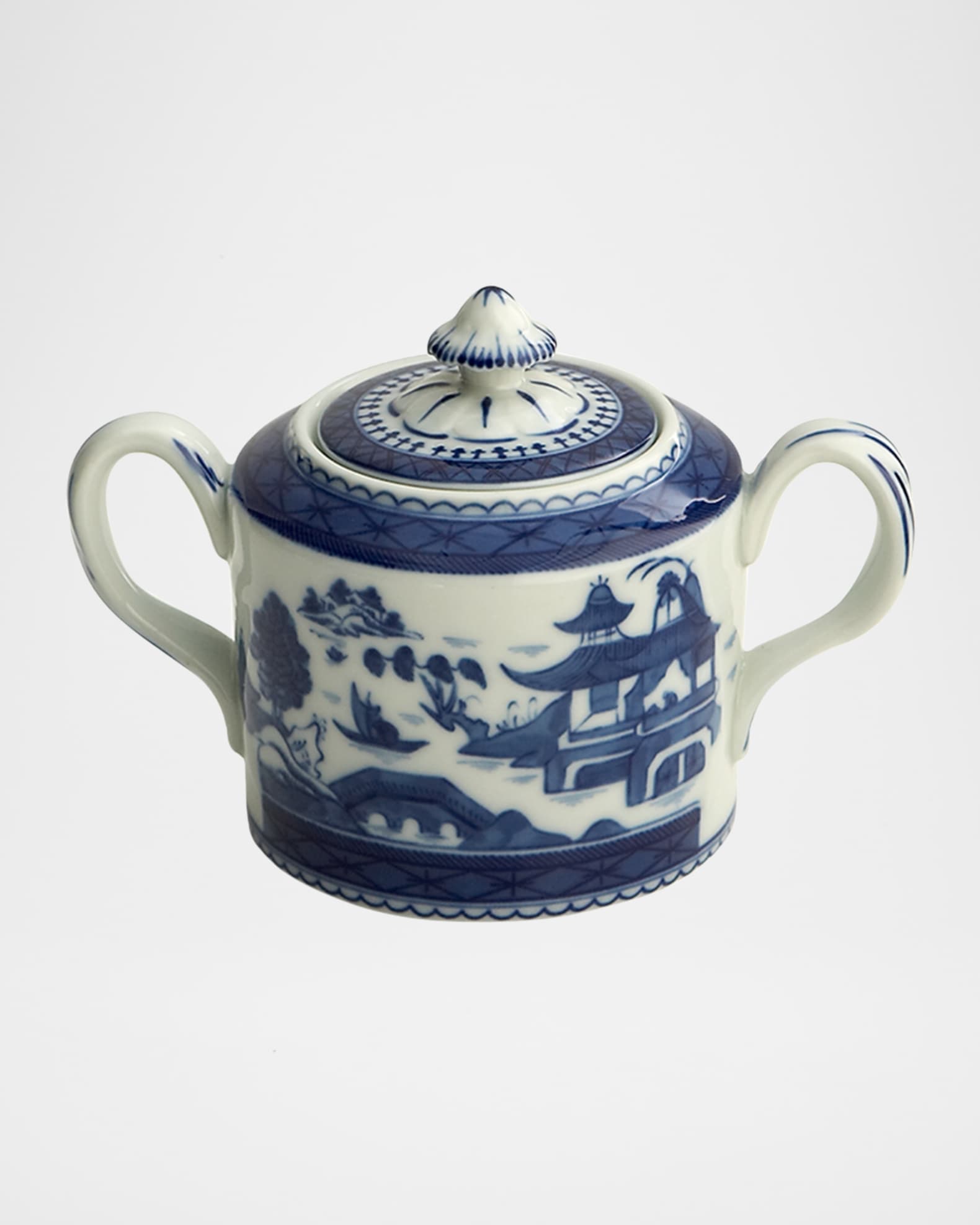 Blue Canton Sugar Bowl 0