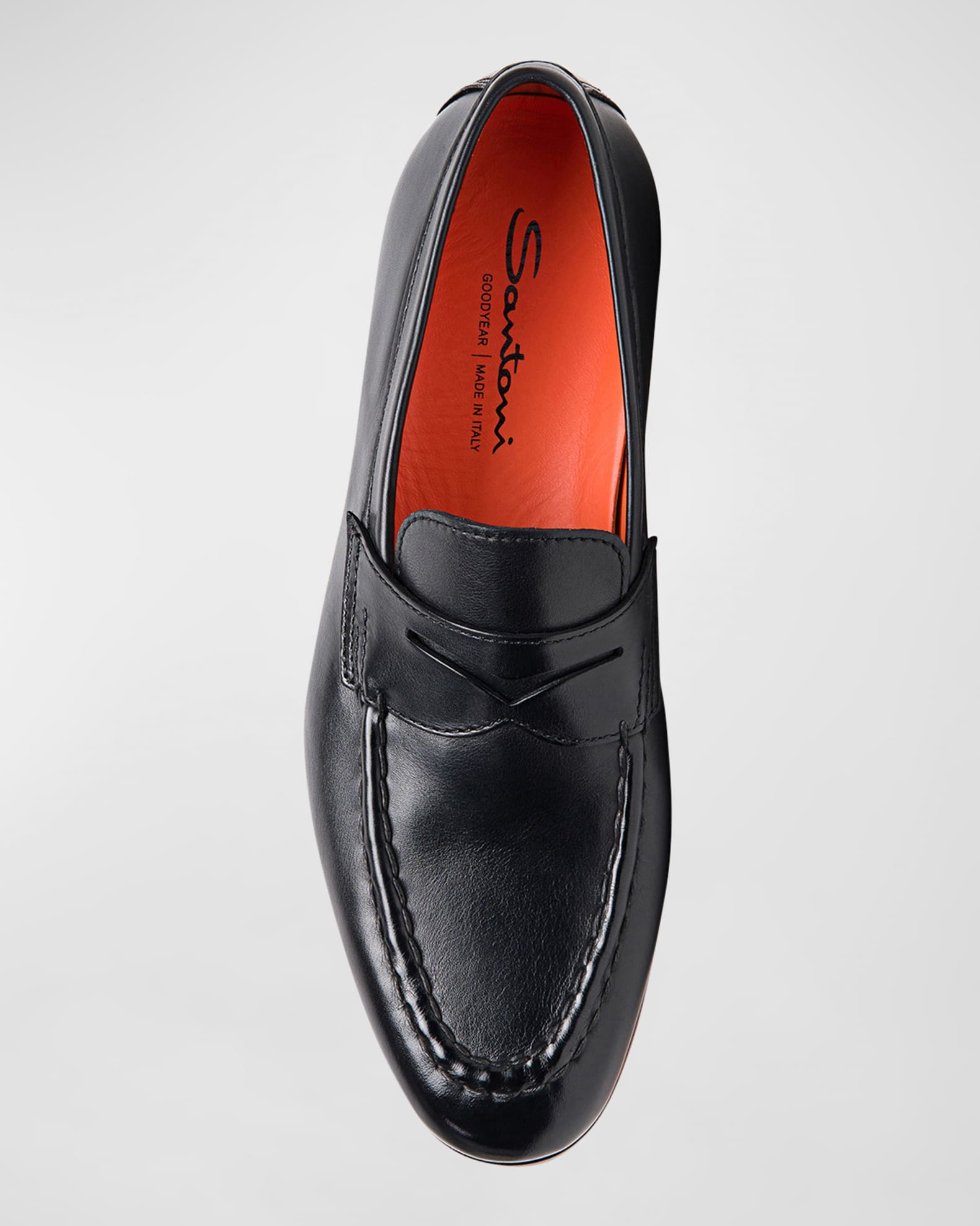 Santoni Men s Door Leather Penny Loafers Neiman Marcus