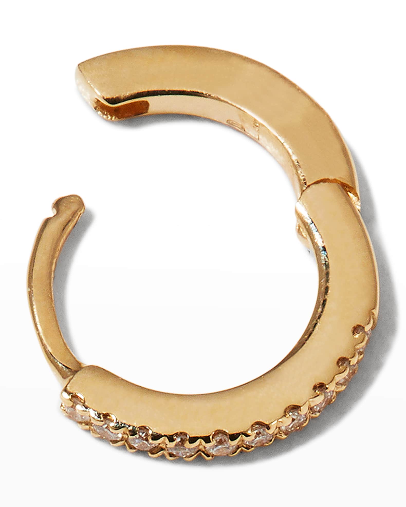Pamela Love Pave Huggie Earrings, Single | Neiman Marcus