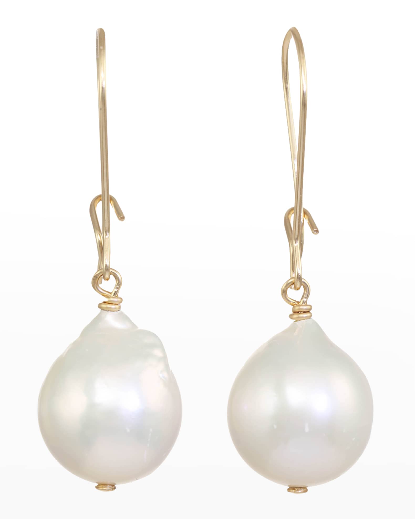 Margo Morrison Baroque Pearl Earrings with 14k Gold Fill Neiman Marcus
