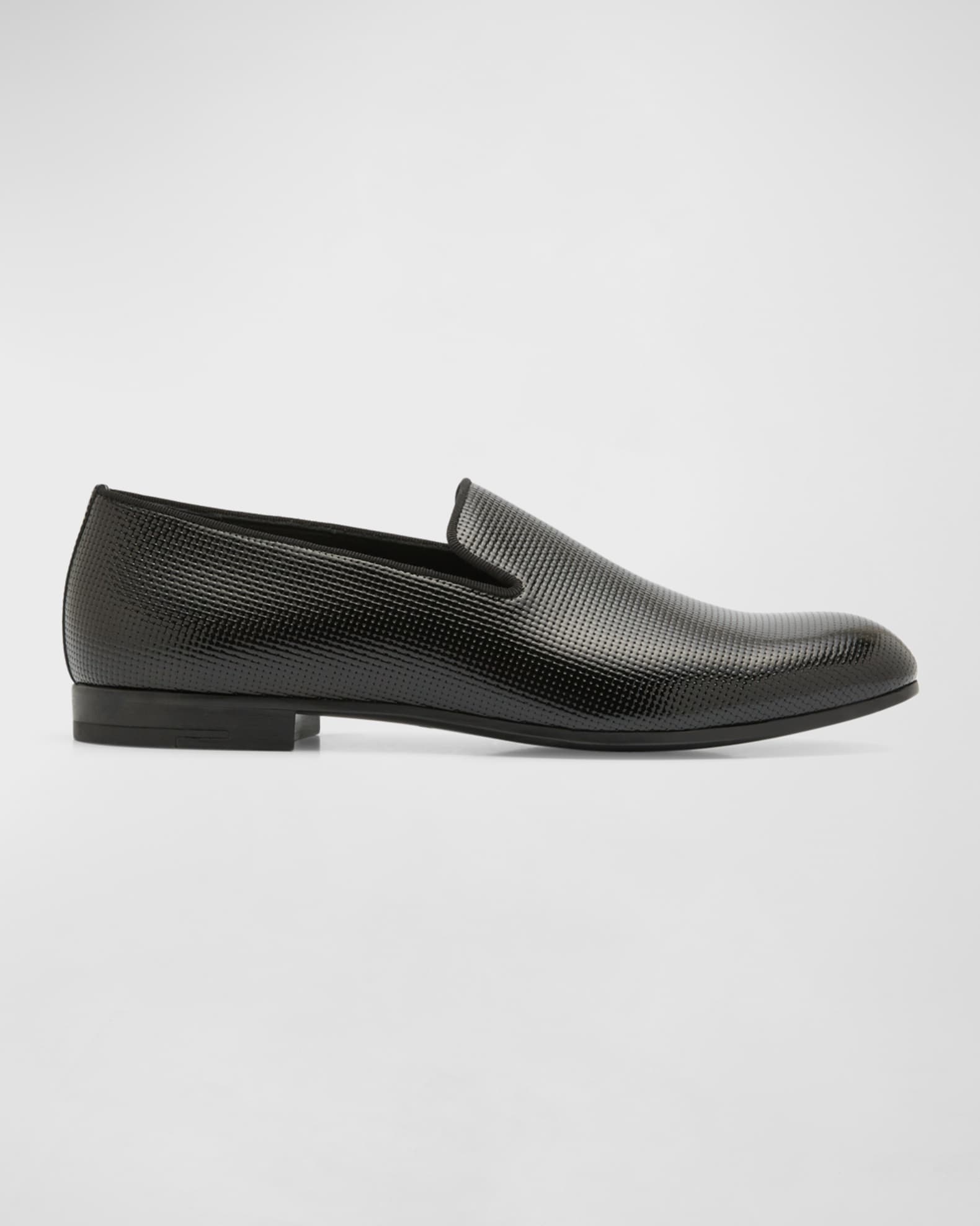 Men's Textured Leather Formal Loafers 0