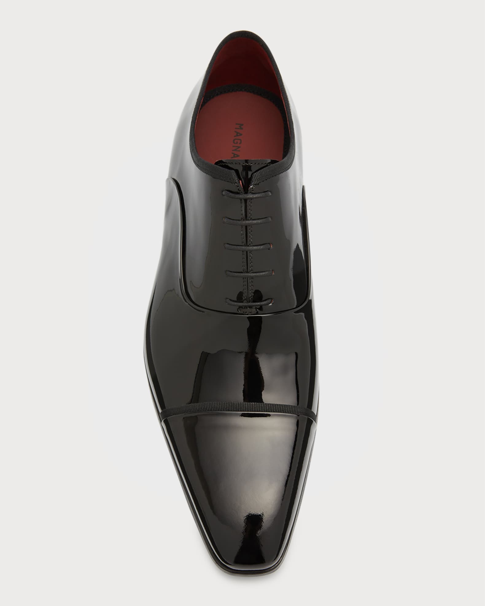 Magnanni Men's Jadiel Patent Cap-Toe Oxfords | Neiman Marcus