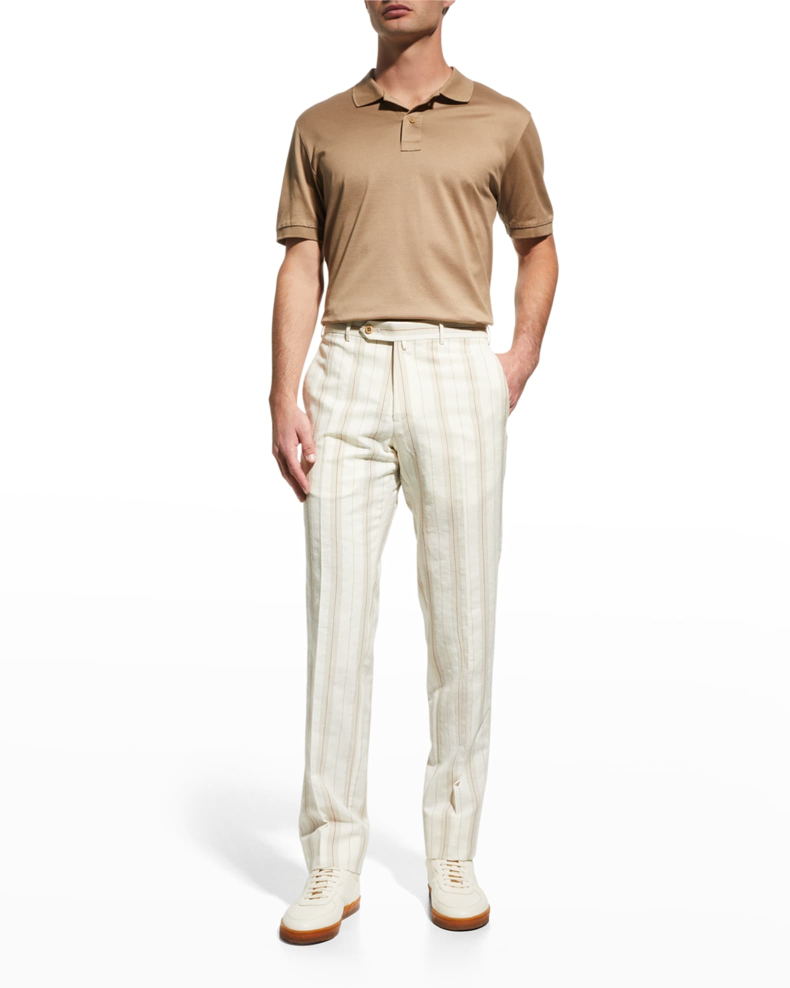 Zanella Men's Striped Linen Pants Neiman Marcus