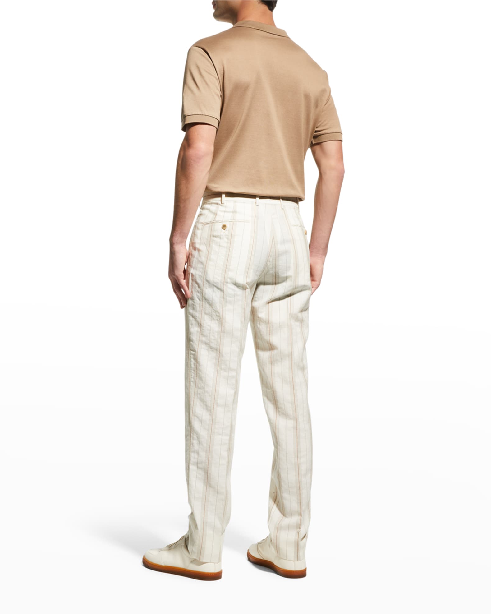 Zanella Men's Striped Linen Pants Neiman Marcus