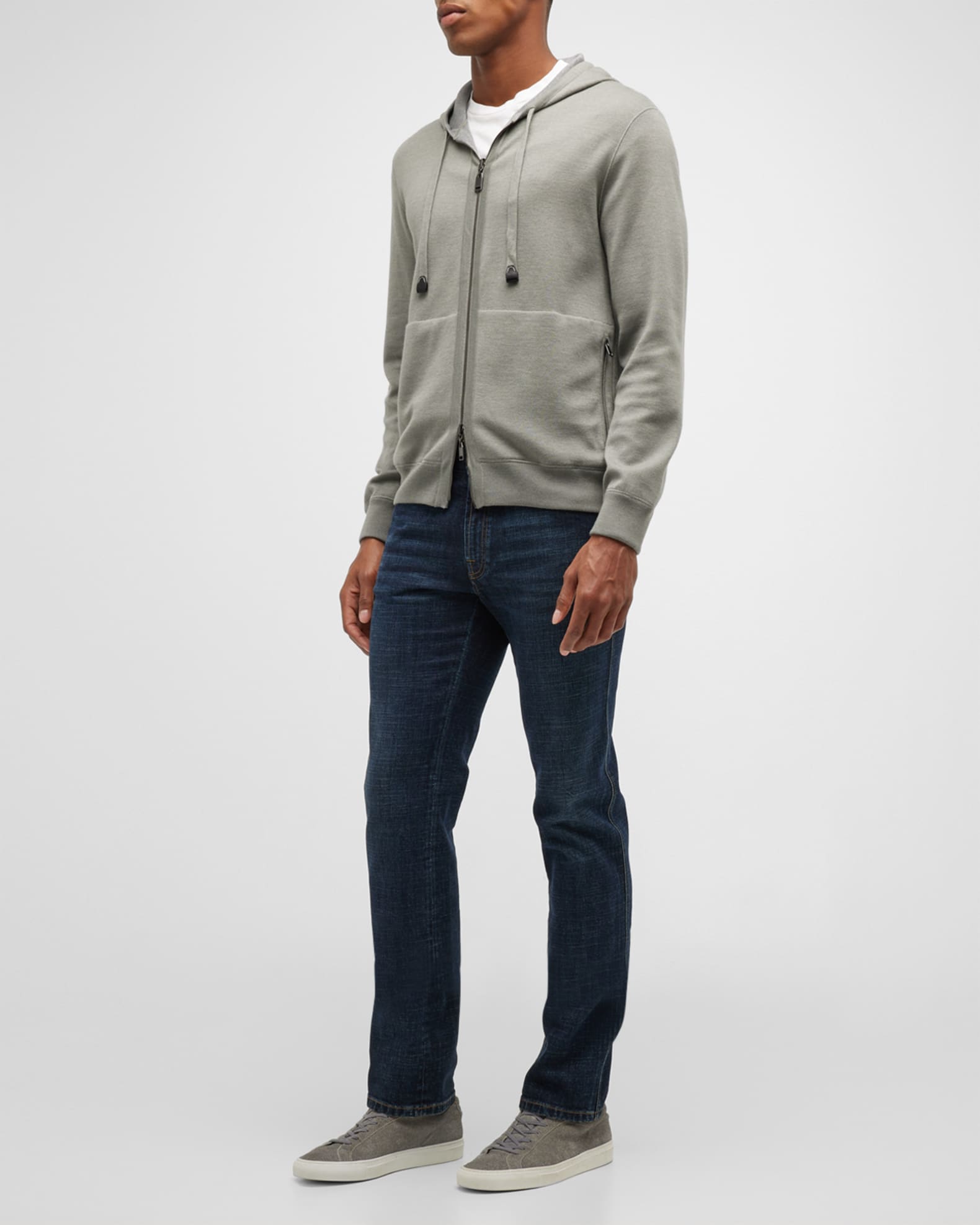 Men's Cotton-Cashmere Zip Hoodie 1