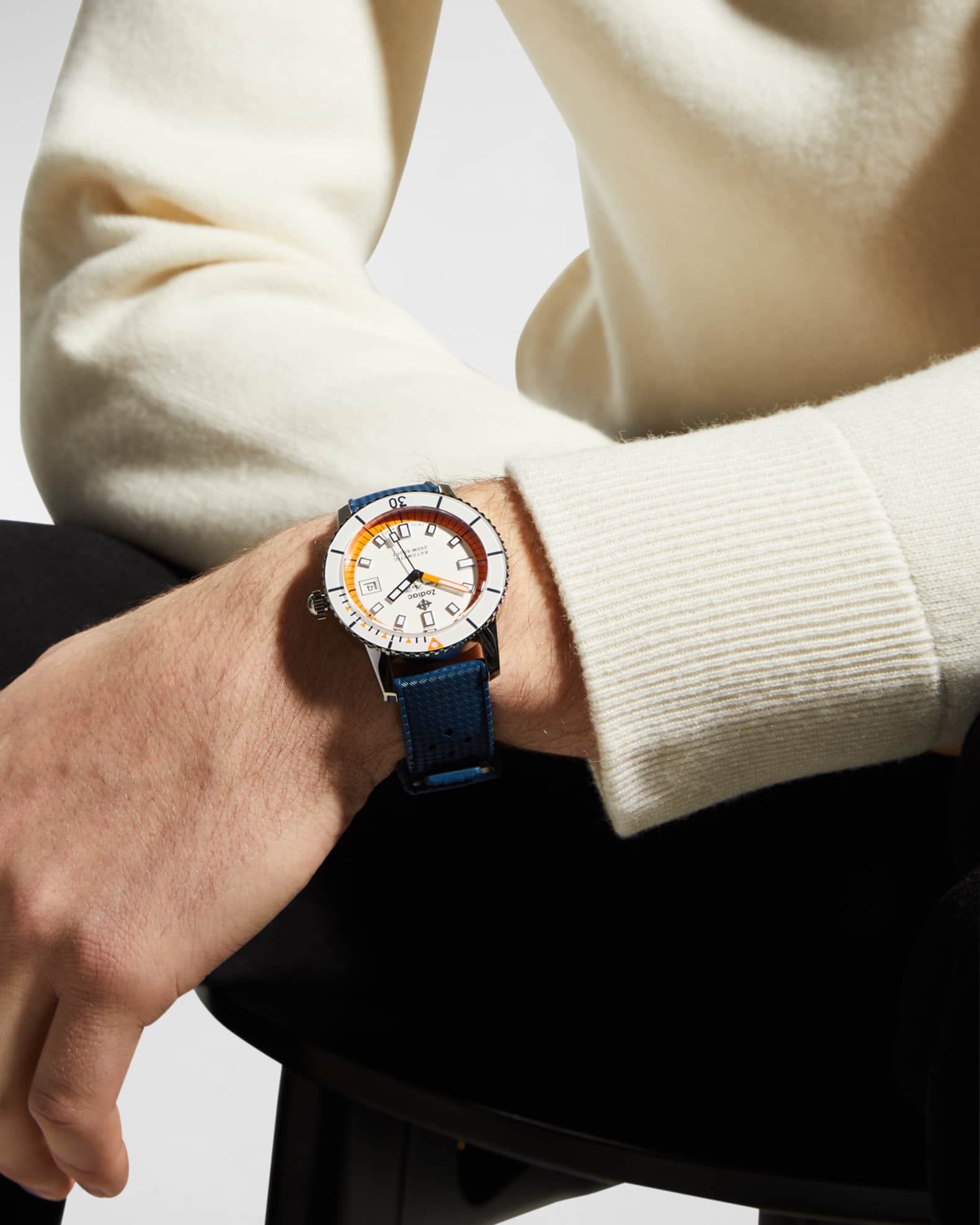 ZODIAC Men s Super Sea Wolf Automatic Rubber Watch Neiman Marcus
