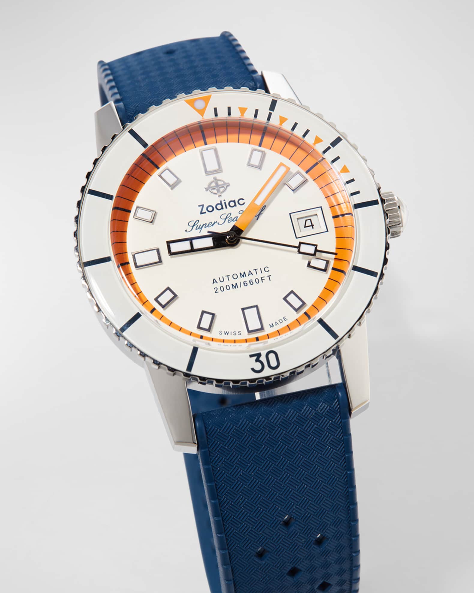 Zodiac super sea wolf automatic blue rubber watch online