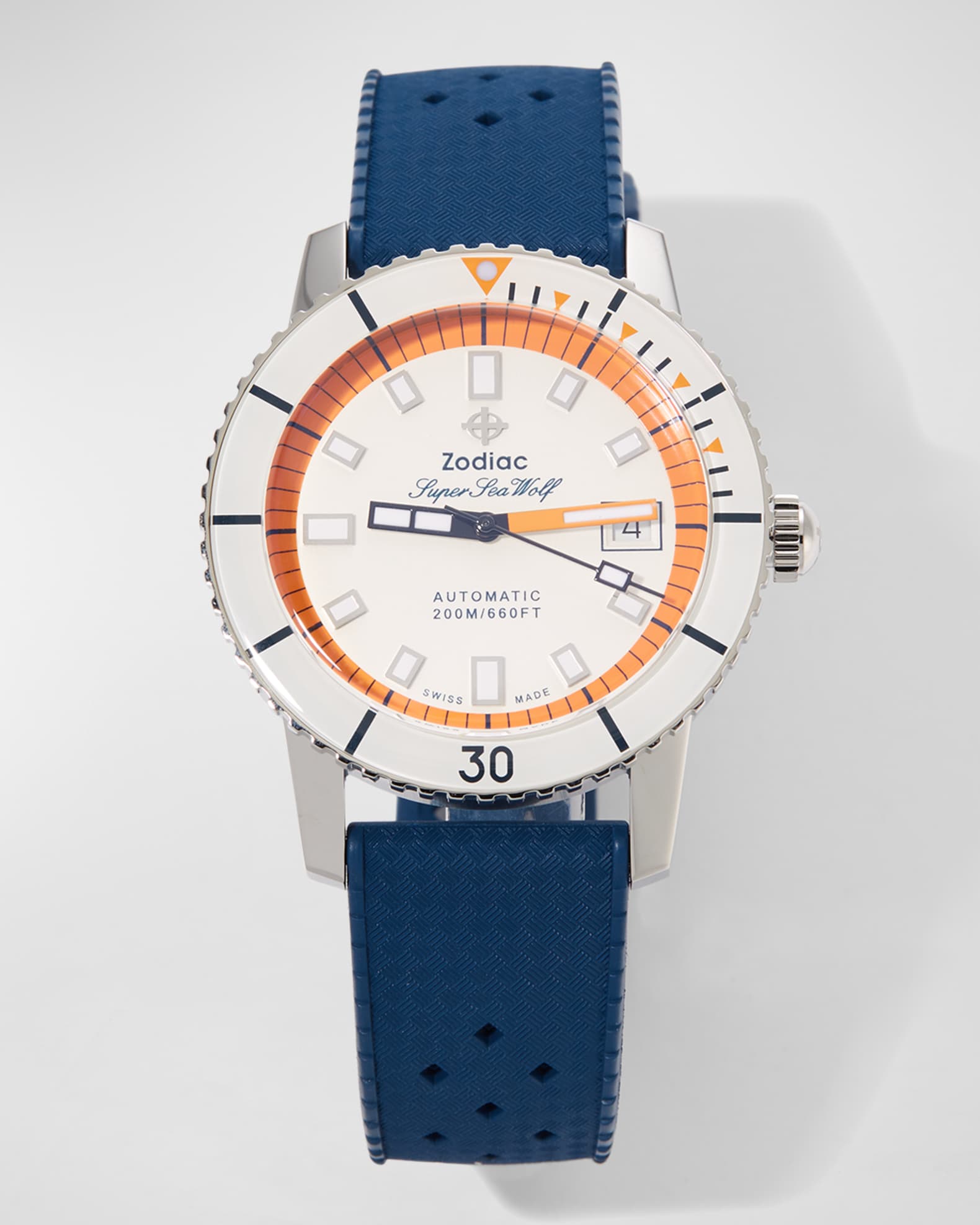 Zodiac super sea wolf automatic blue rubber watch cheap