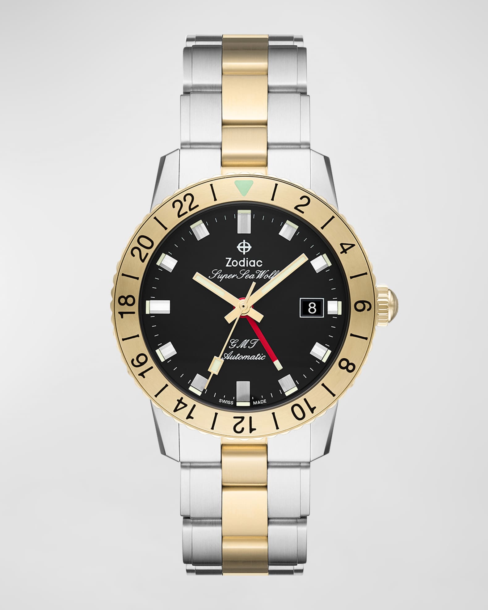 ZODIAC Men s Super Sea Wolf GMT Automatic Two Tone Stainless Steel Watch Neiman Marcus