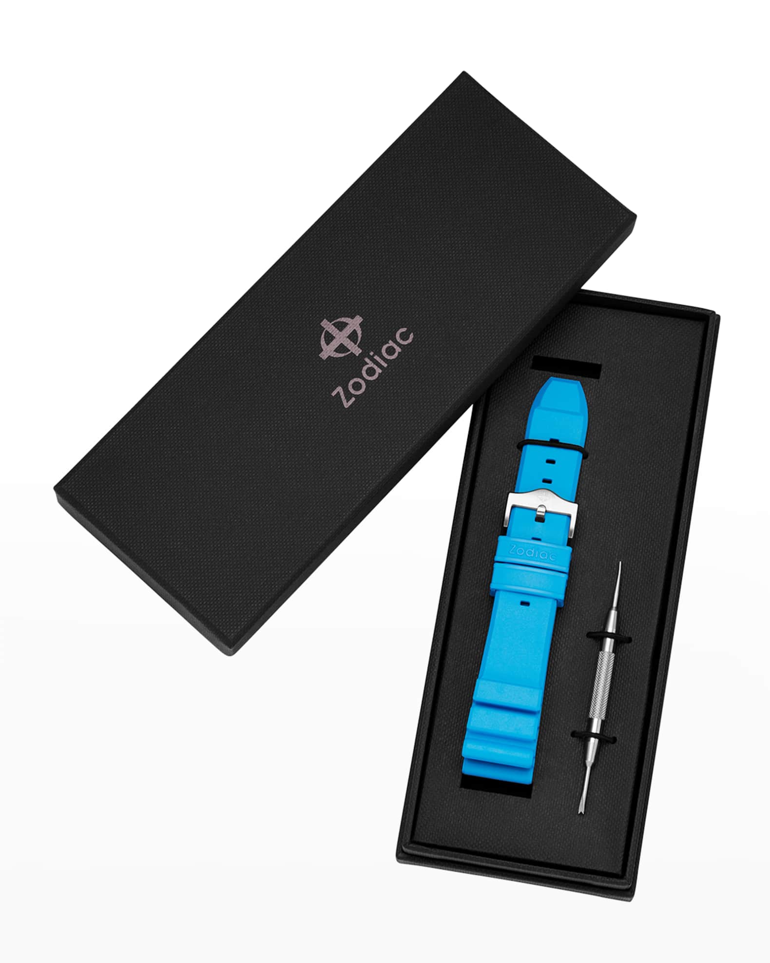 ZODIAC Men's ProDiver Blue Rubber Watch Strap, 20mm Neiman Marcus