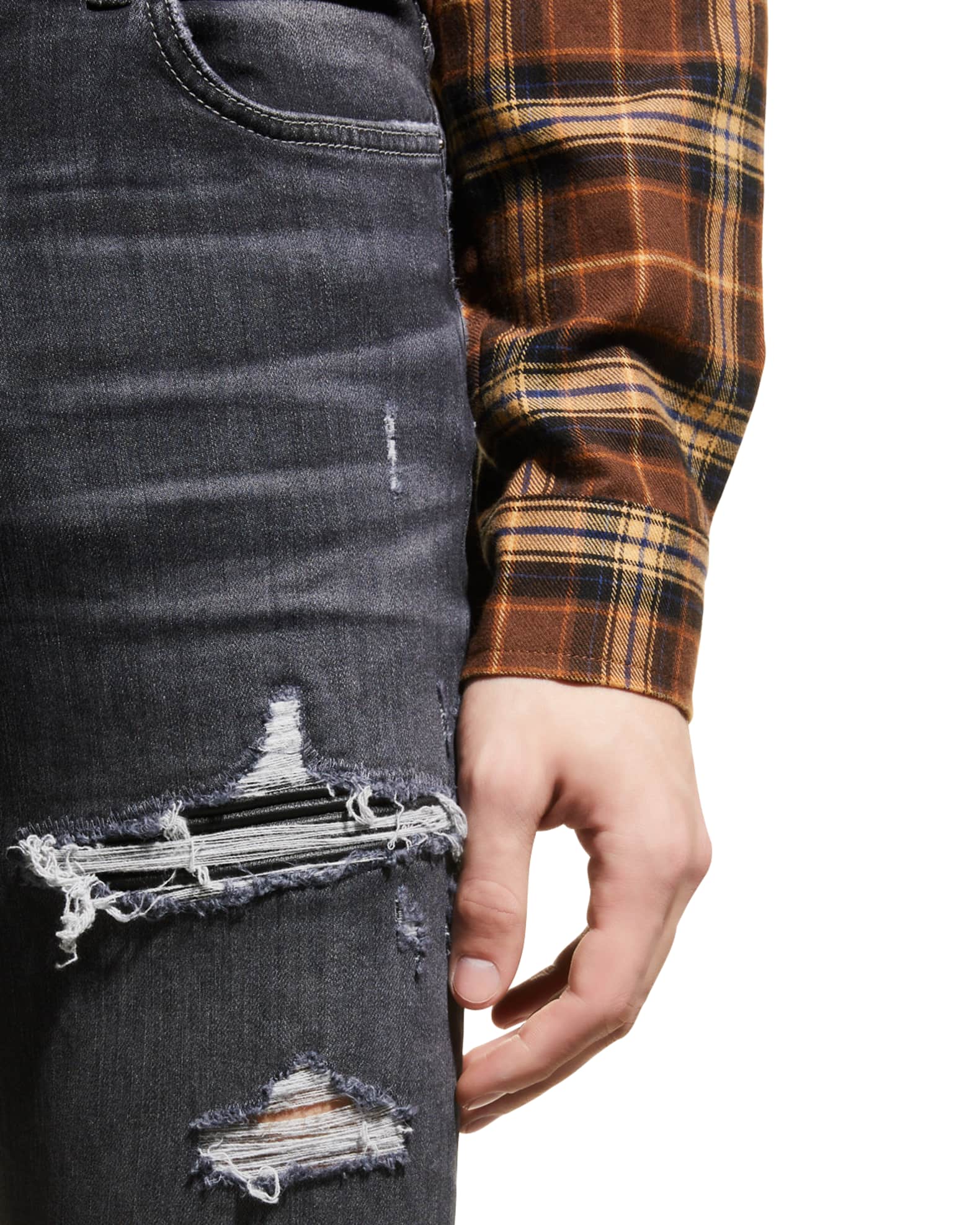 Amiri Men's MX1 LeatherPatch Skinny Jeans Neiman Marcus