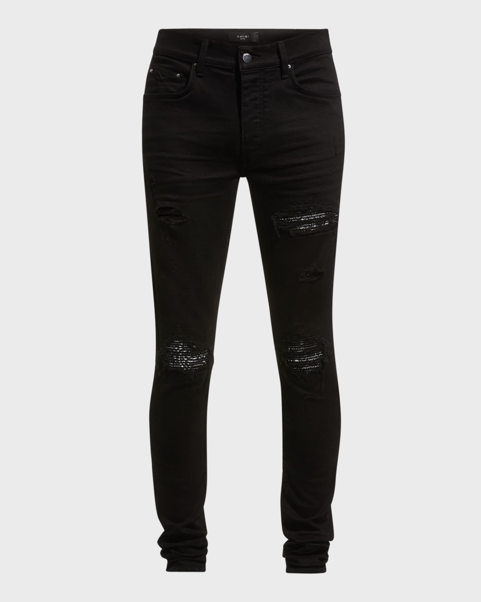 Amiri Men's MX1 Bandana Repair Skinny Jeans | Neiman Marcus