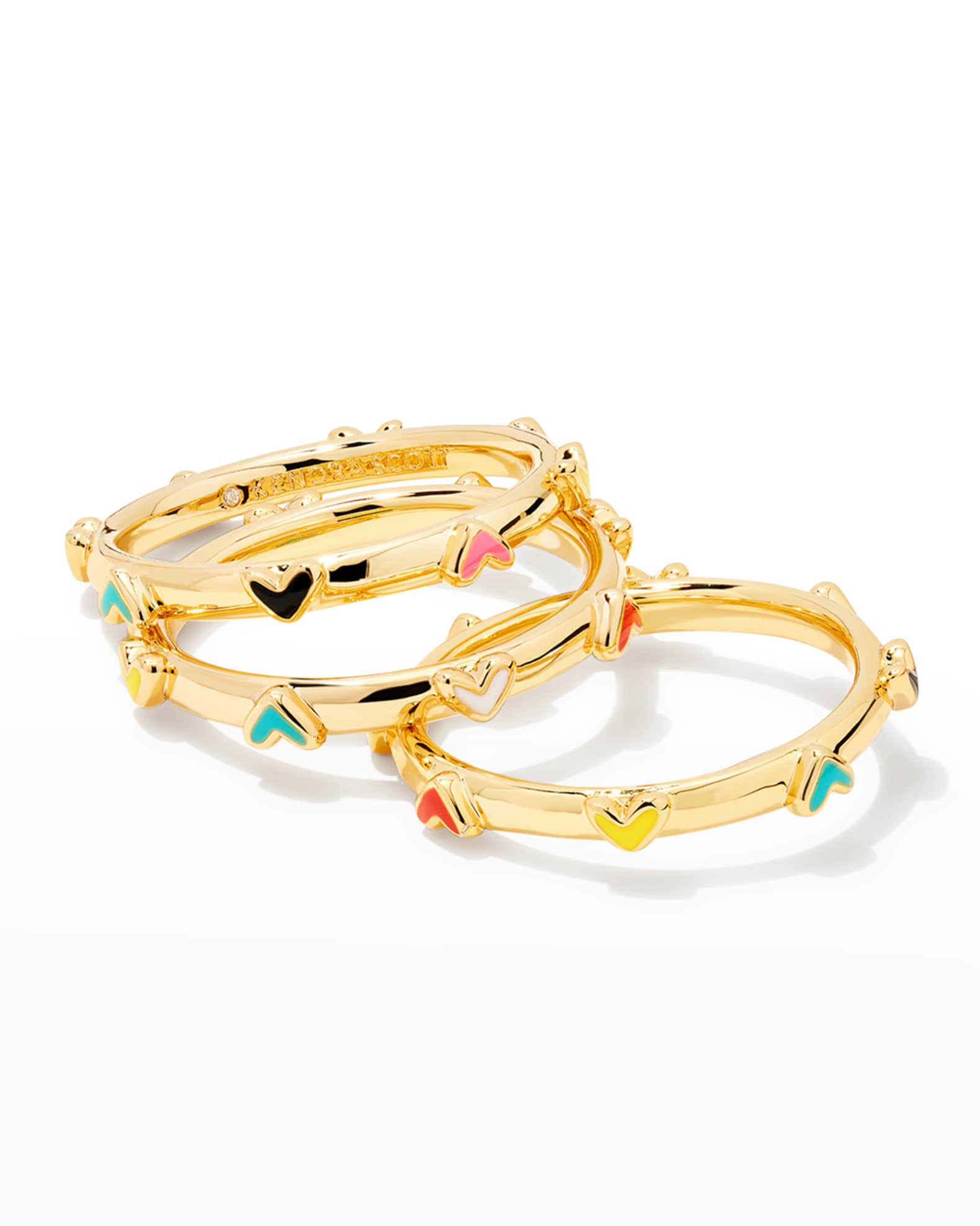 Kendra Scott Haven Heart Rings, Set Of 3 Neiman Marcus