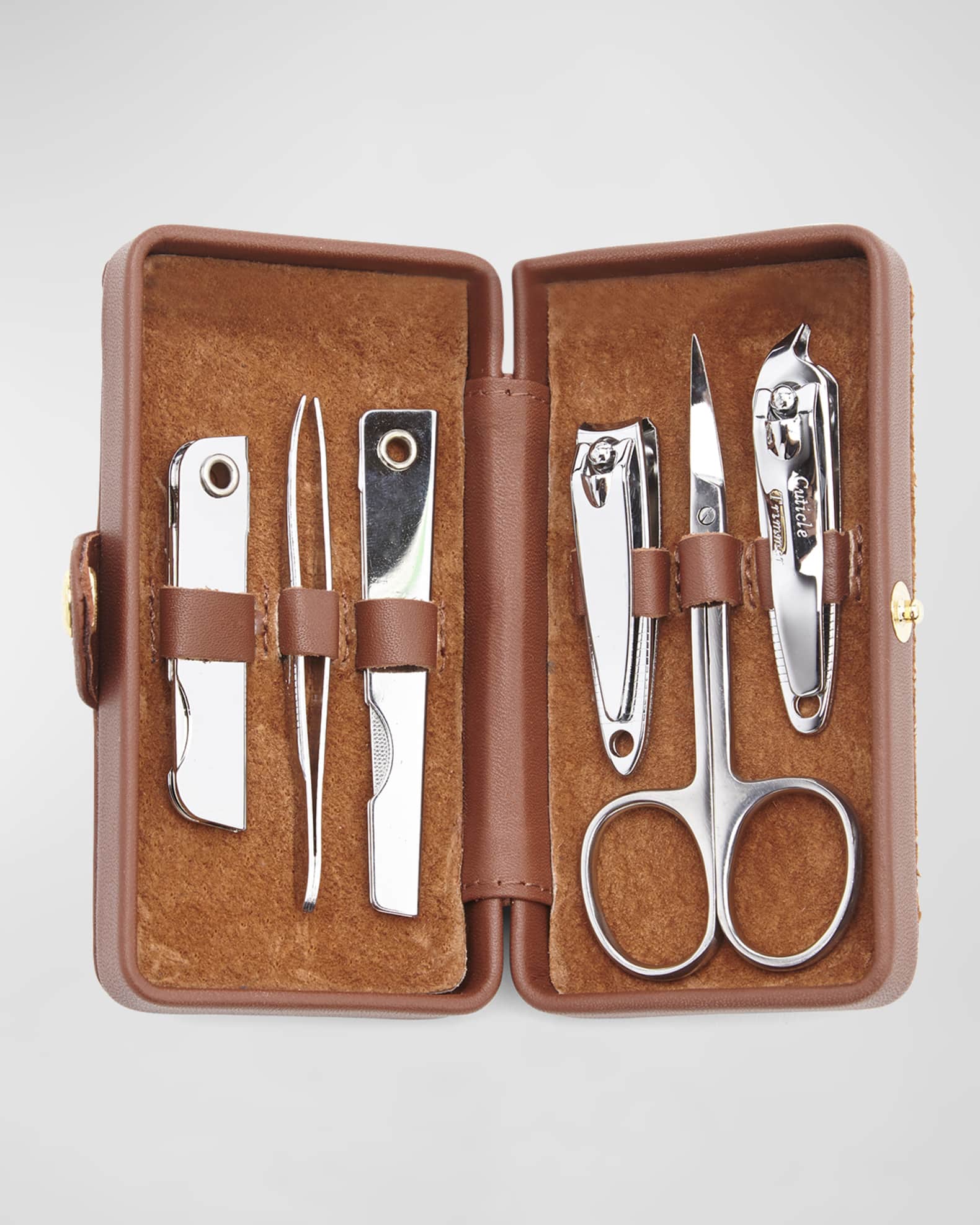 Personalized Leather Manicure Grooming Kit 1