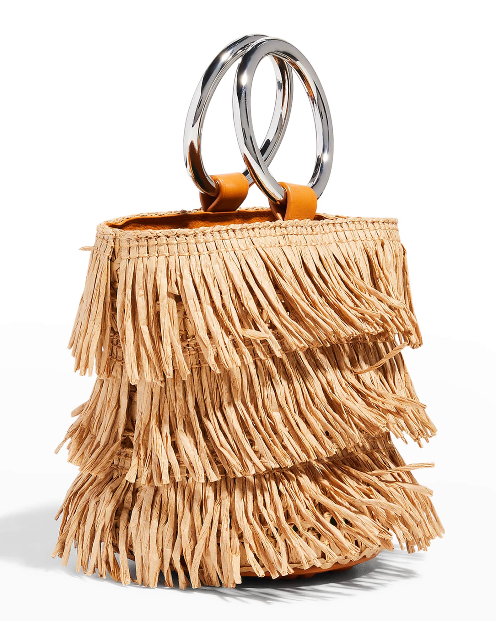Simon Miller Bonsai Fringe Straw TopHandle Bag Neiman Marcus