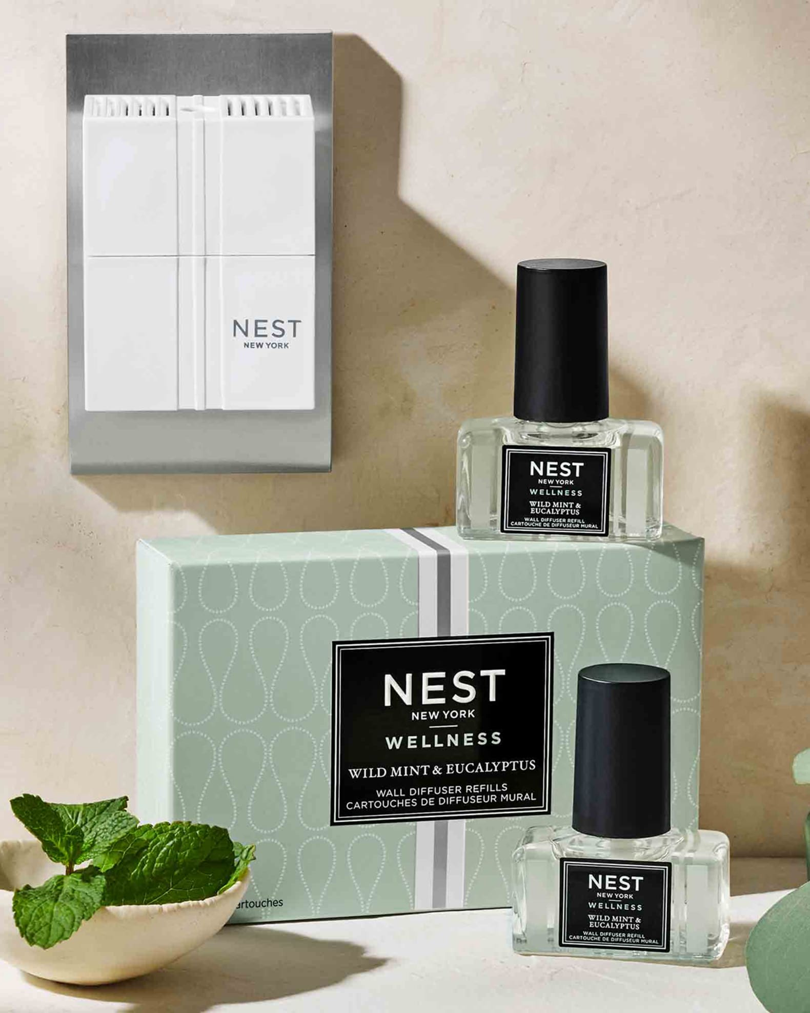 NEST New York Wild Mint & Eucalyptus Refills For Wall Diffuser Neiman