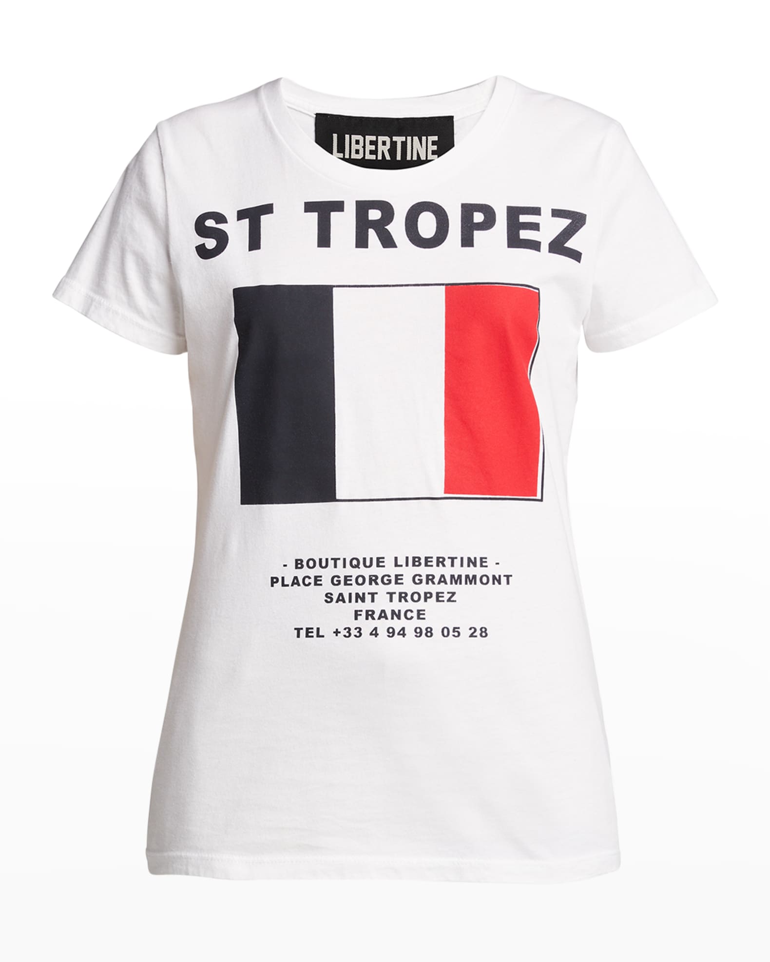 Libertine St Tropez Flag-Print T-Shirt | Neiman Marcus
