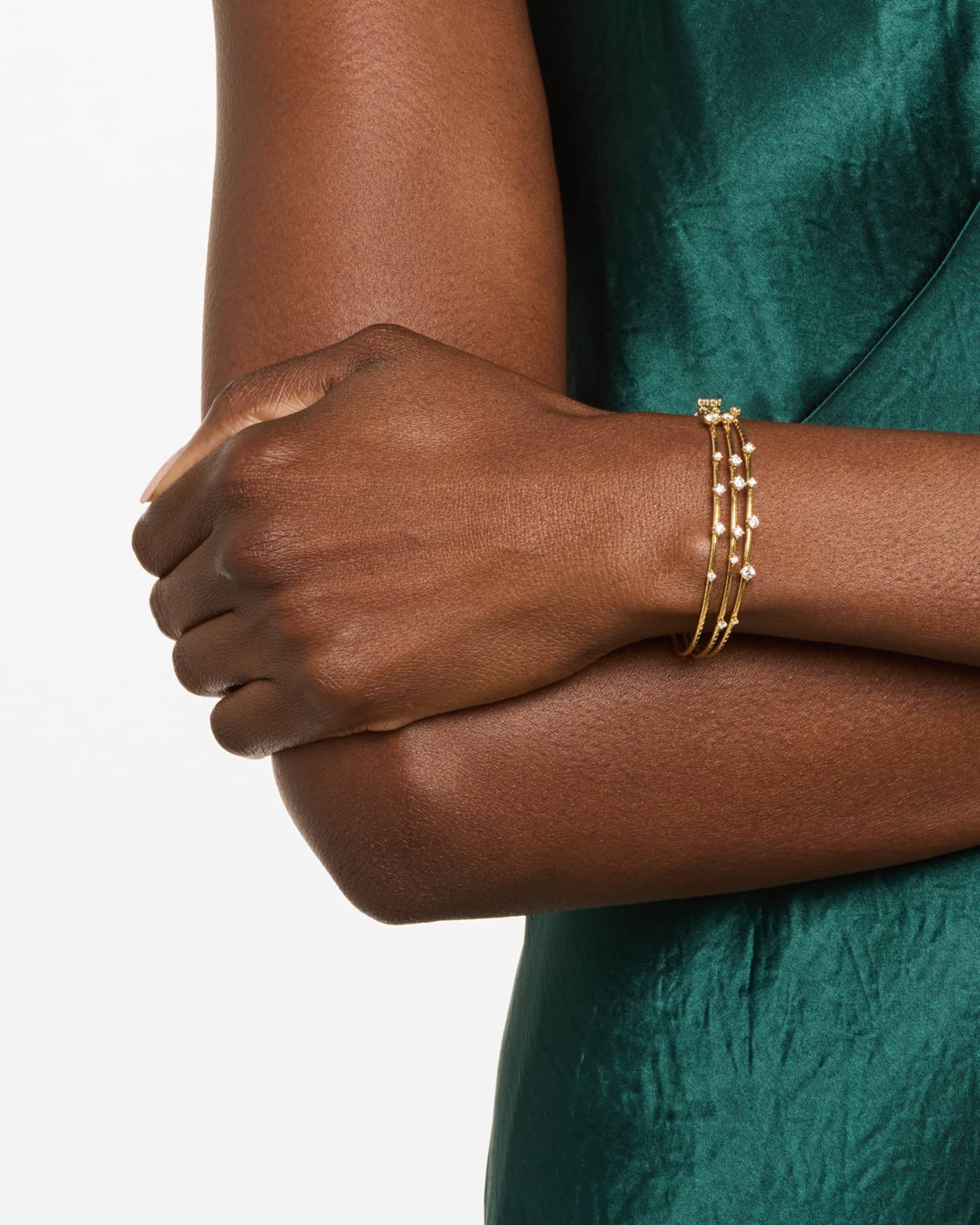 18k Yellow Gold Spiral Diamond Bracelet 1