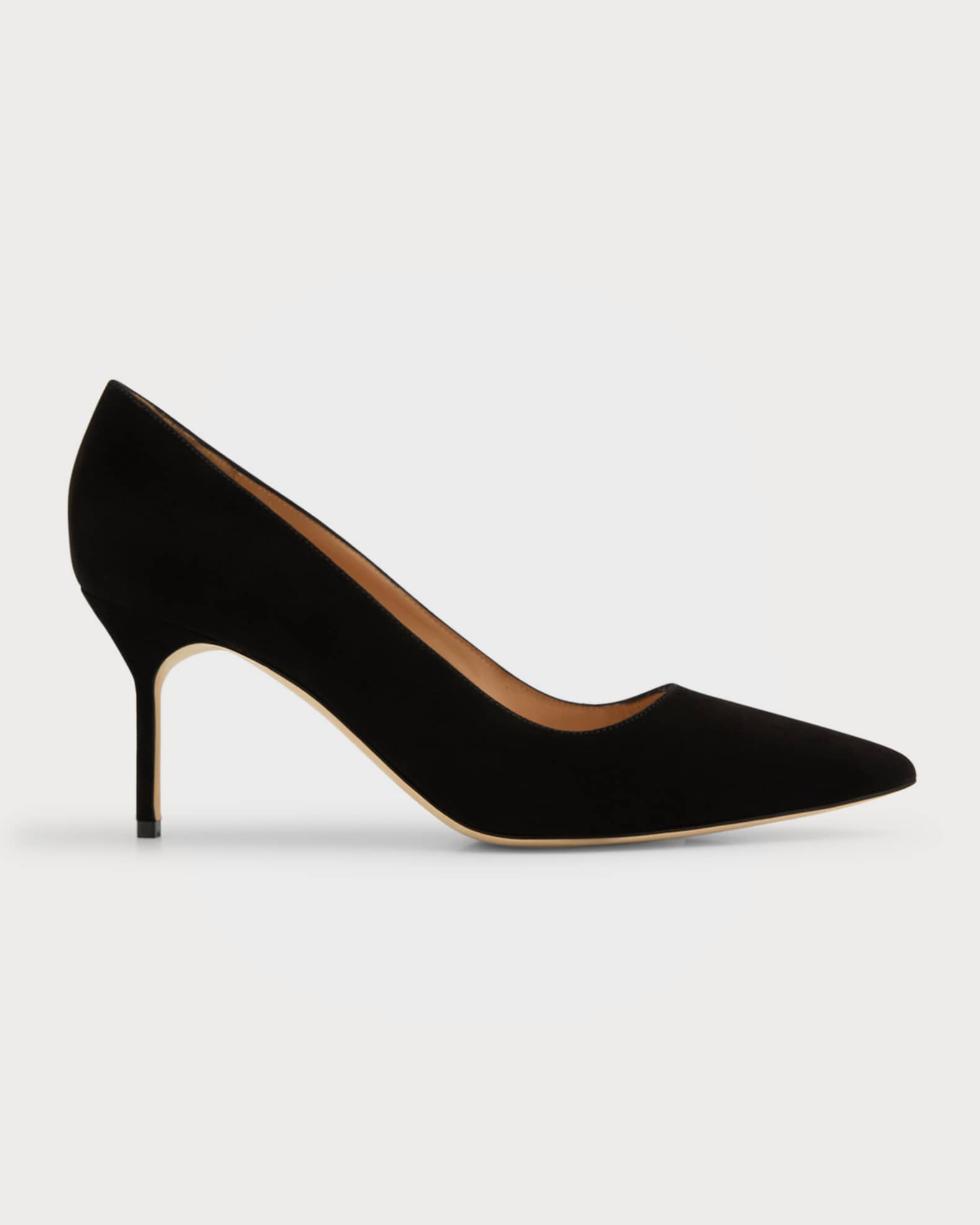 Manolo Blahnik BB 70mm Suede Stiletto Pumps | Neiman Marcus