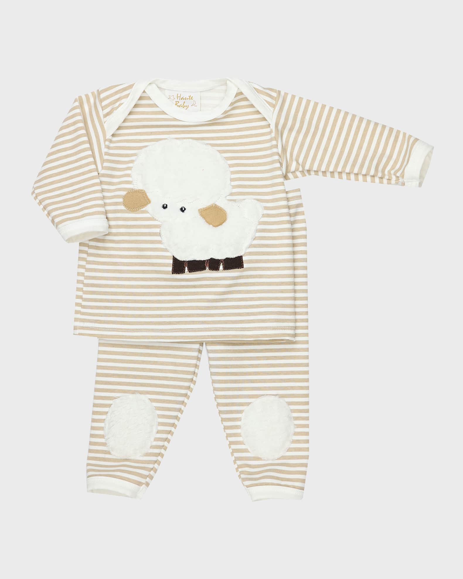Boy s Little Lamb Striped Shirt w Leggings Size Newborn 12M
