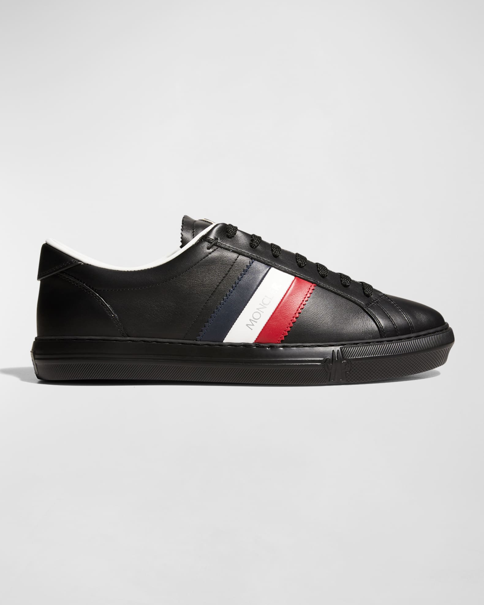 Moncler Men's New Monaco Low-Top Leather Sneakers | Neiman Marcus