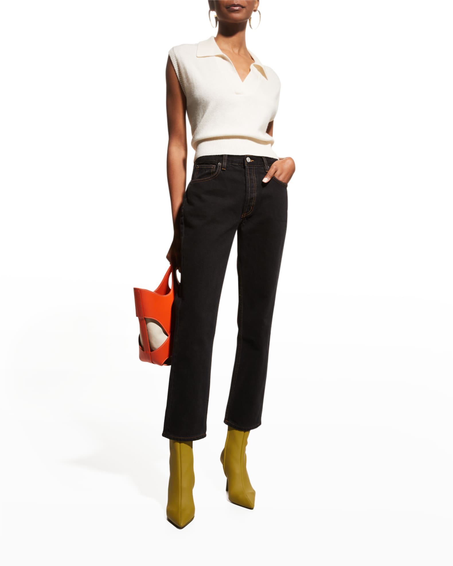 Still Here Canyon Rainbow Tate HandPainted Straight Ankle Jeans