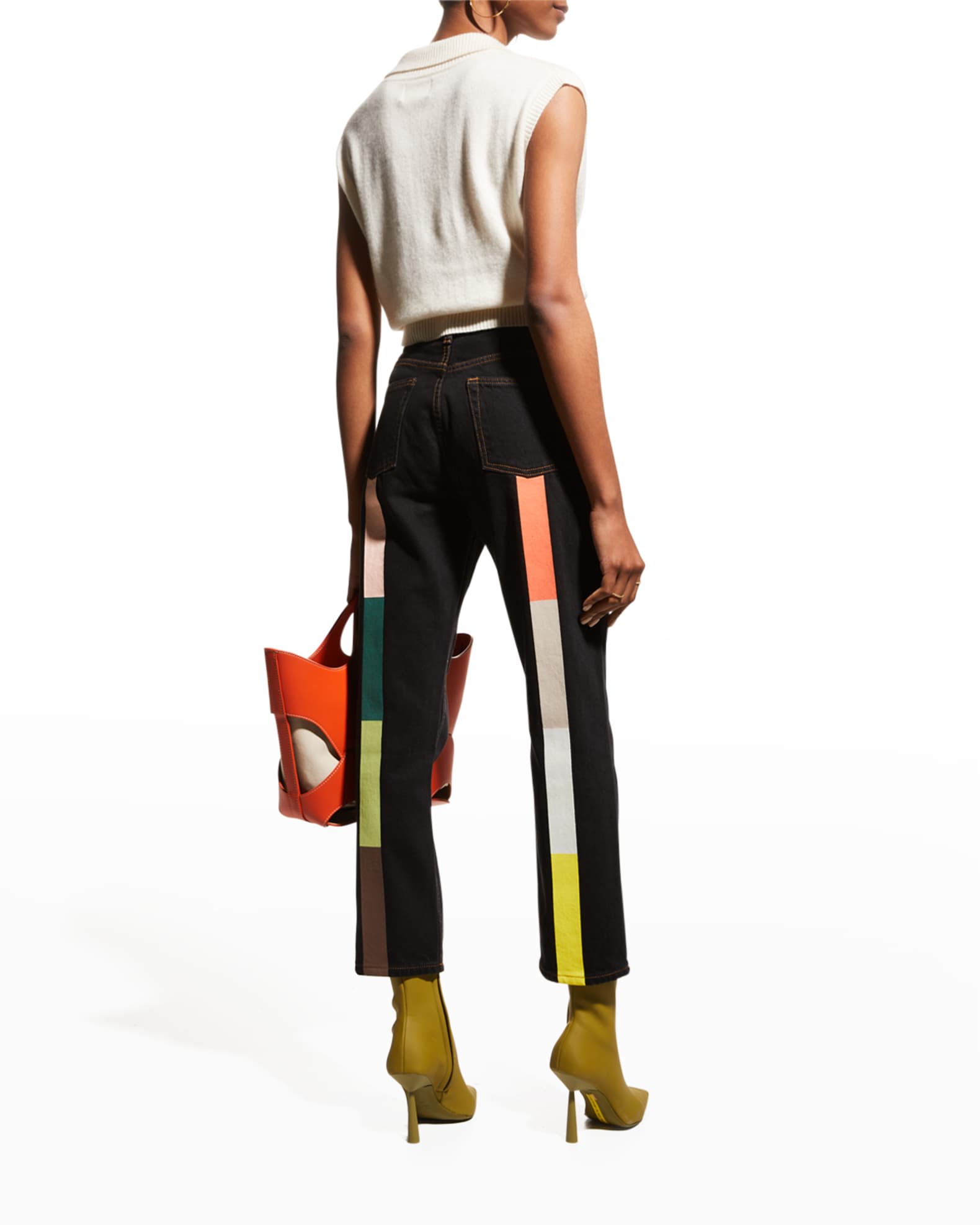 Still Here Canyon Rainbow Tate HandPainted Straight Ankle Jeans