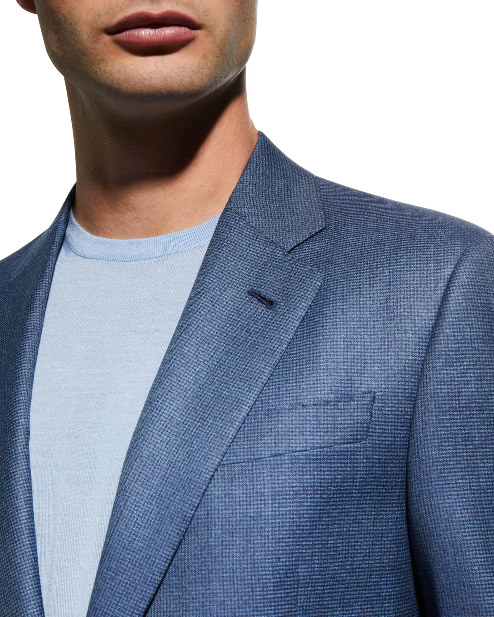 Giorgio Armani Men's Micro Mini-Box Wool Suit | Neiman Marcus