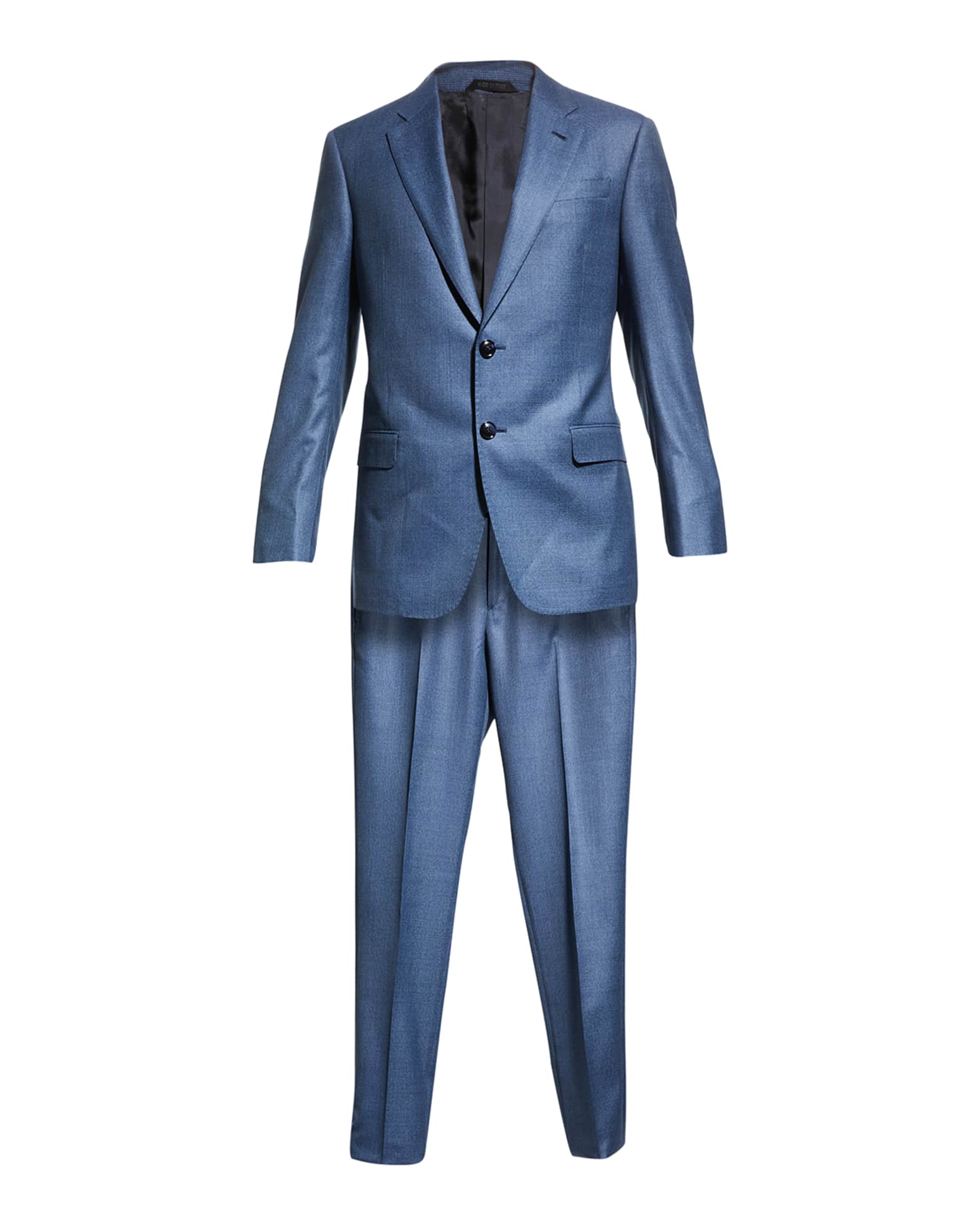 Giorgio Armani Men's Micro Mini-Box Wool Suit | Neiman Marcus